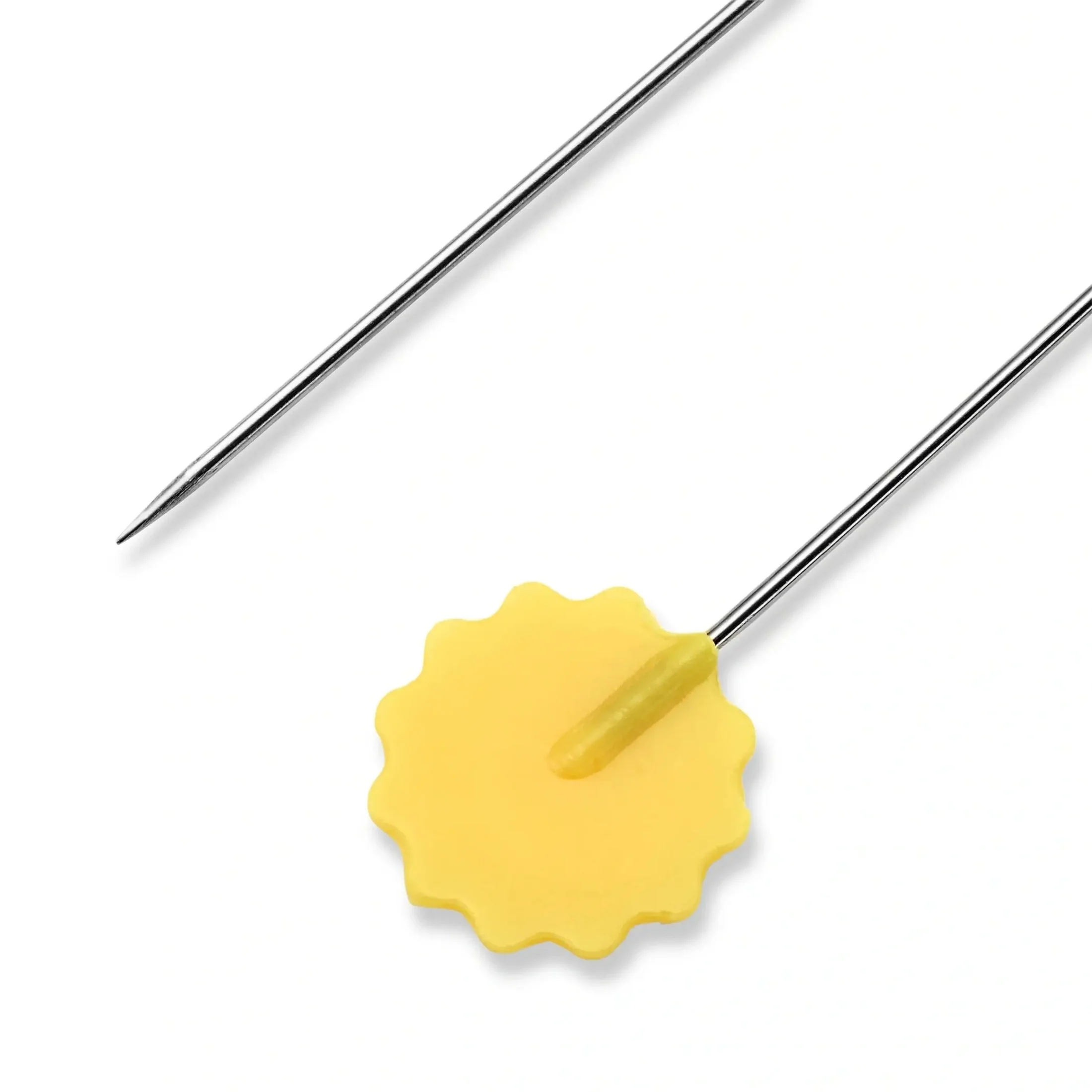 2" Flat Flower Head Pins, Yellow, 50 pc - Image 3