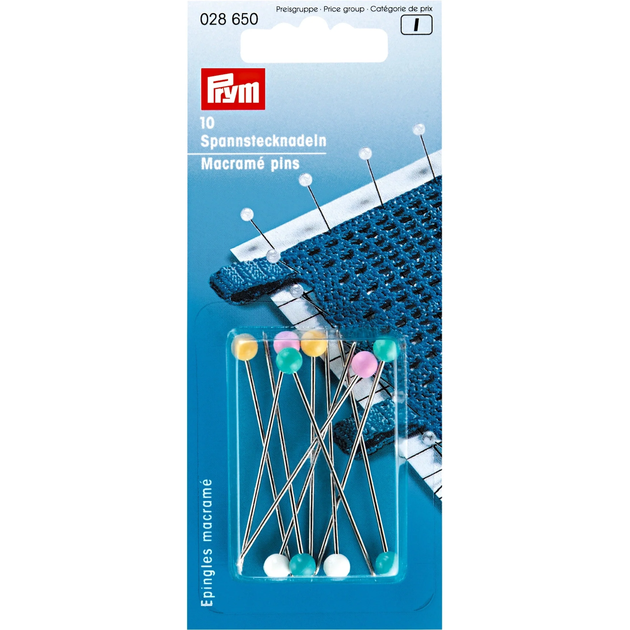 2" Long Macrame Pins, Assorted, 10 pc