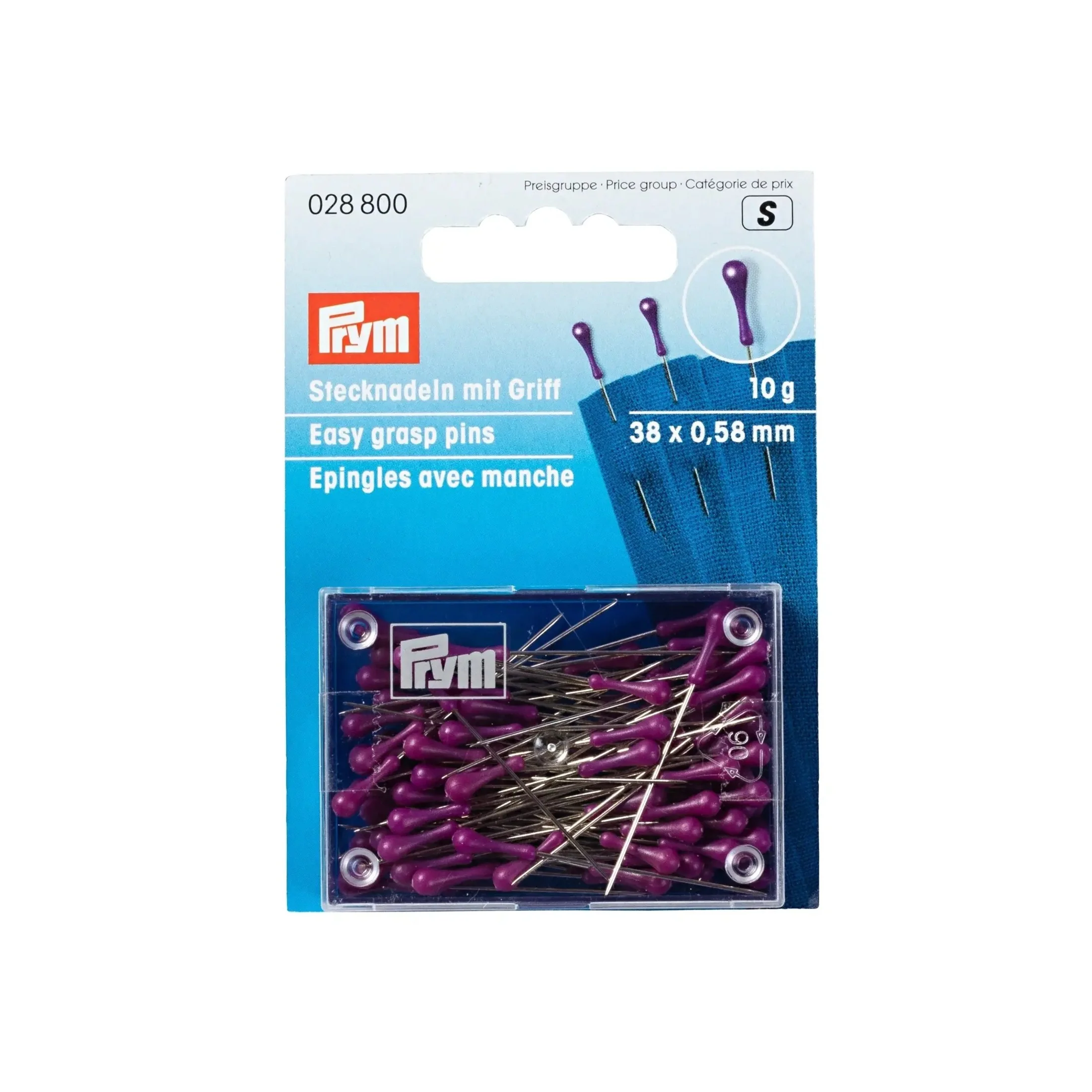 2-3/10" Easy Grasp Pins, Purple