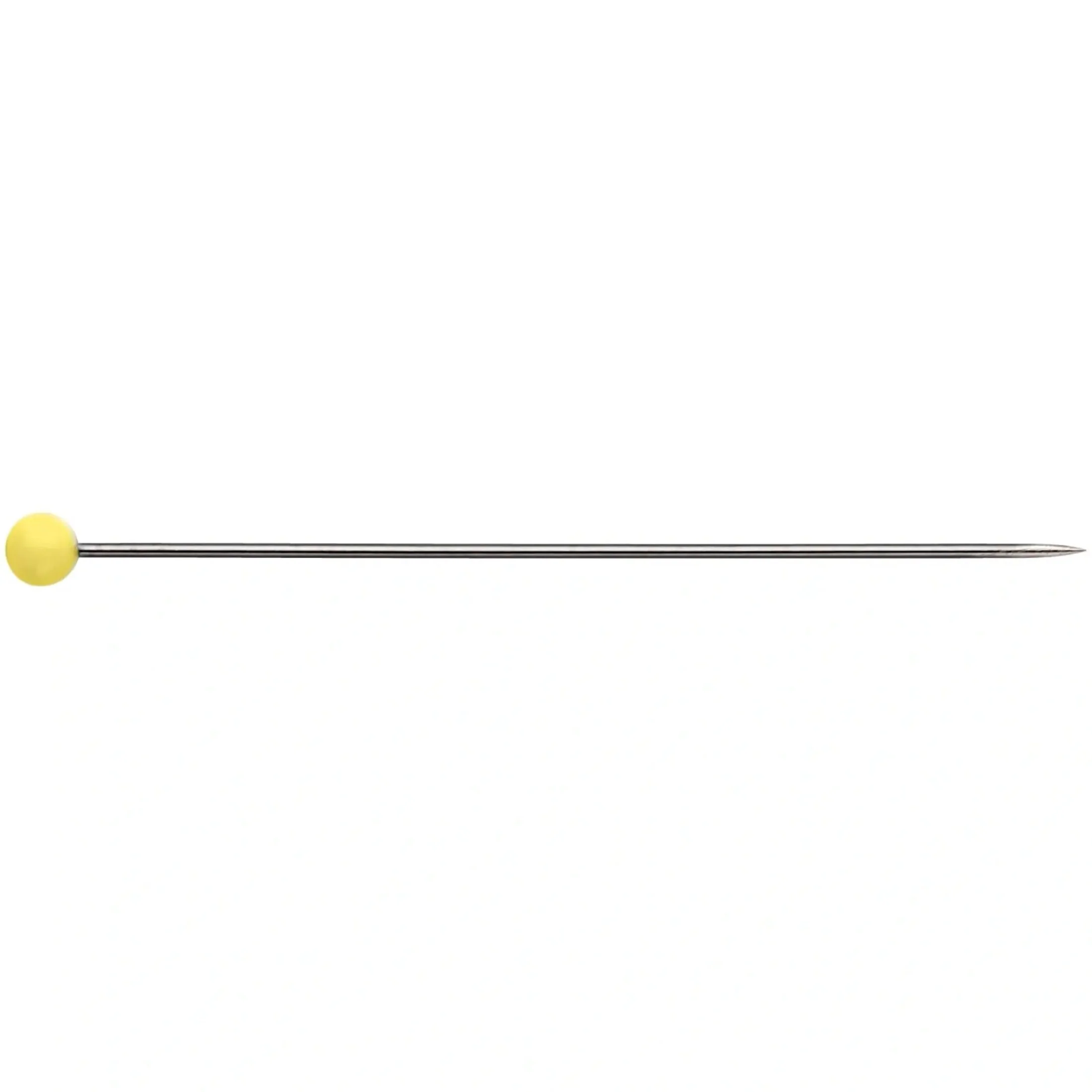 1-7/10" Extra-Long Glass Head Pins, Yellow - Image 2