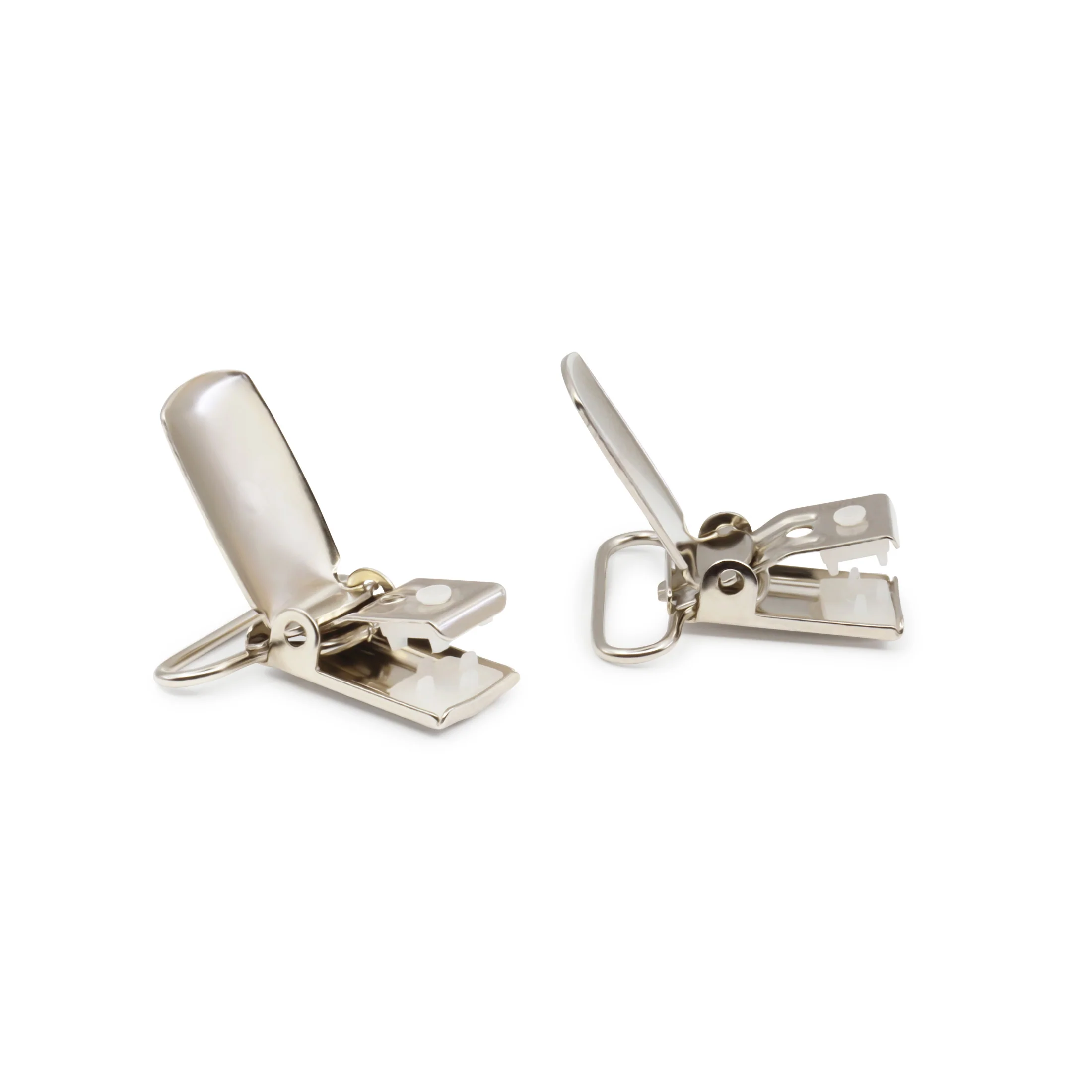 1" Suspender/Mitten Clips, 2 pc, Nickel - Image 3