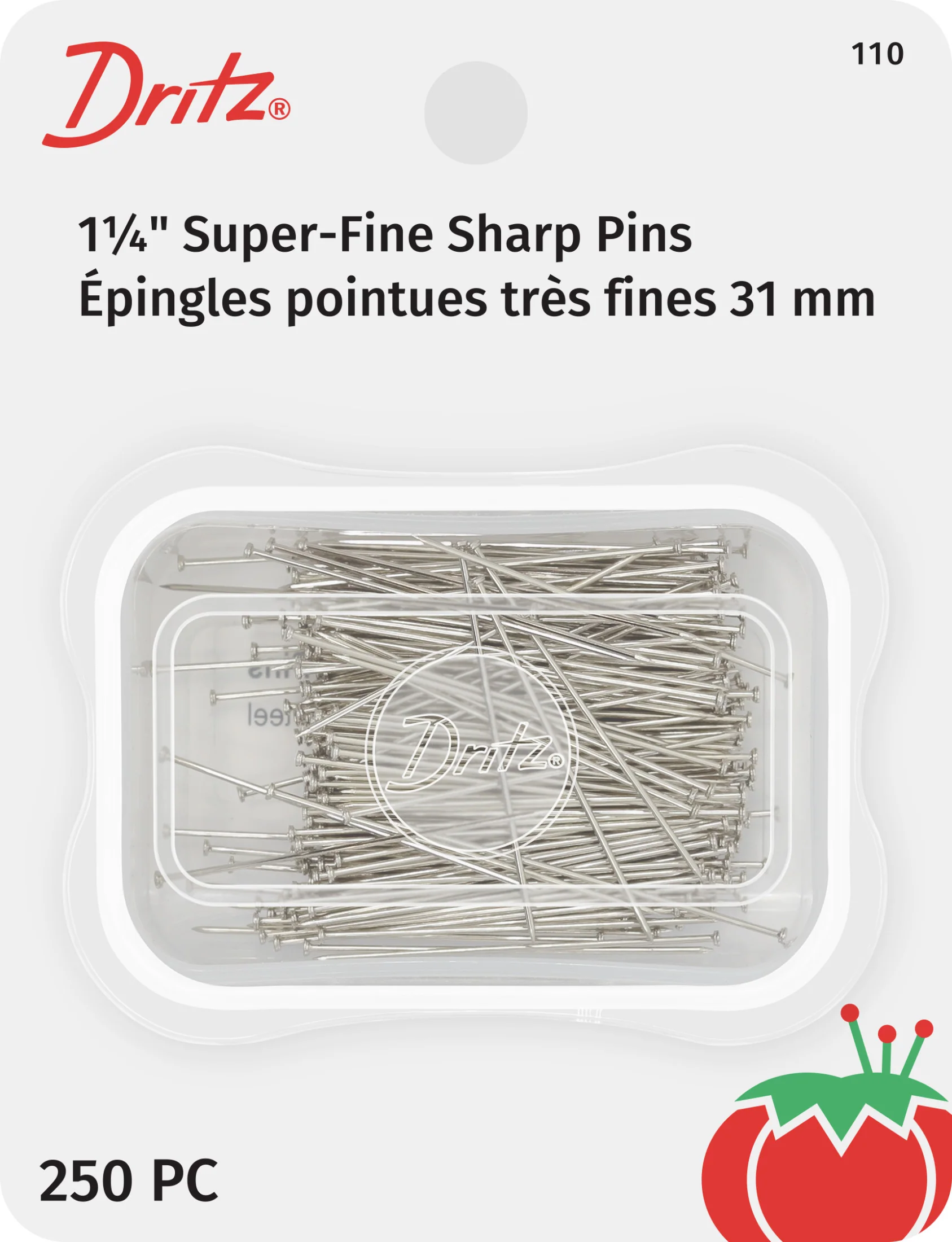 1-1/4" Super Sharp Fine Pins, Nickel, 250 pc
