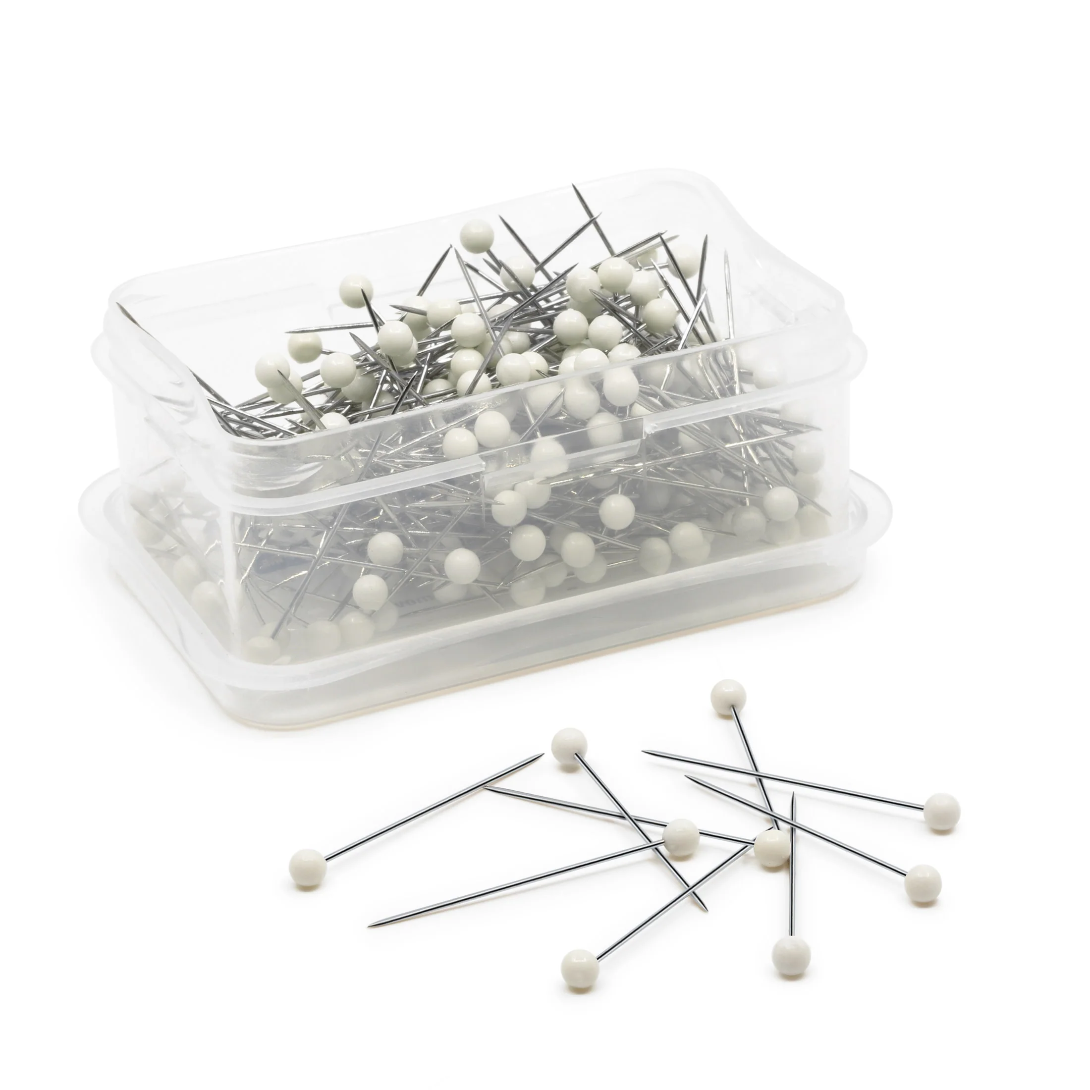 1-1/2" Long Color Ball Pins, White, 250 pc - Image 3