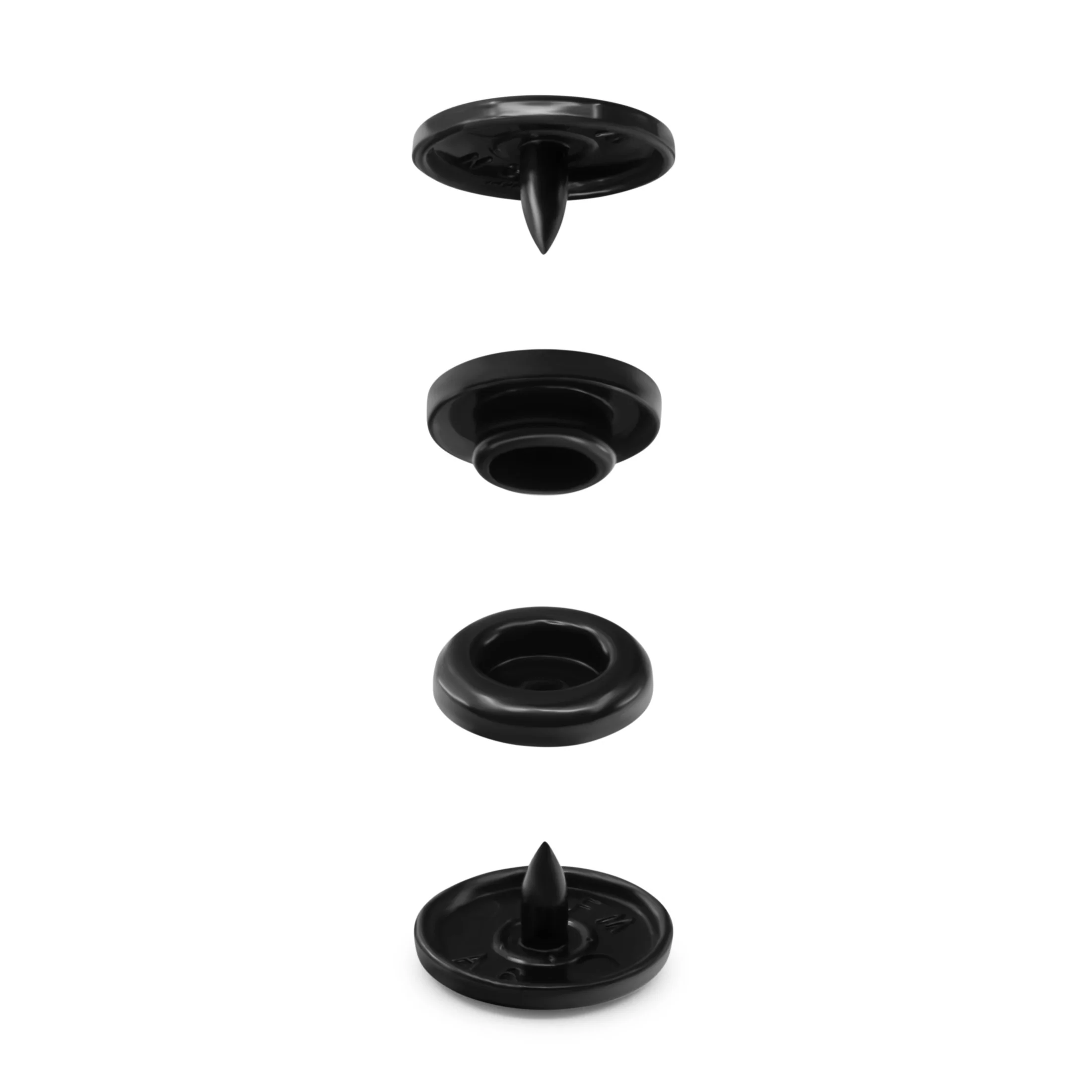 1/2" Plastic Snaps, Black, 60 Sets - Image 5