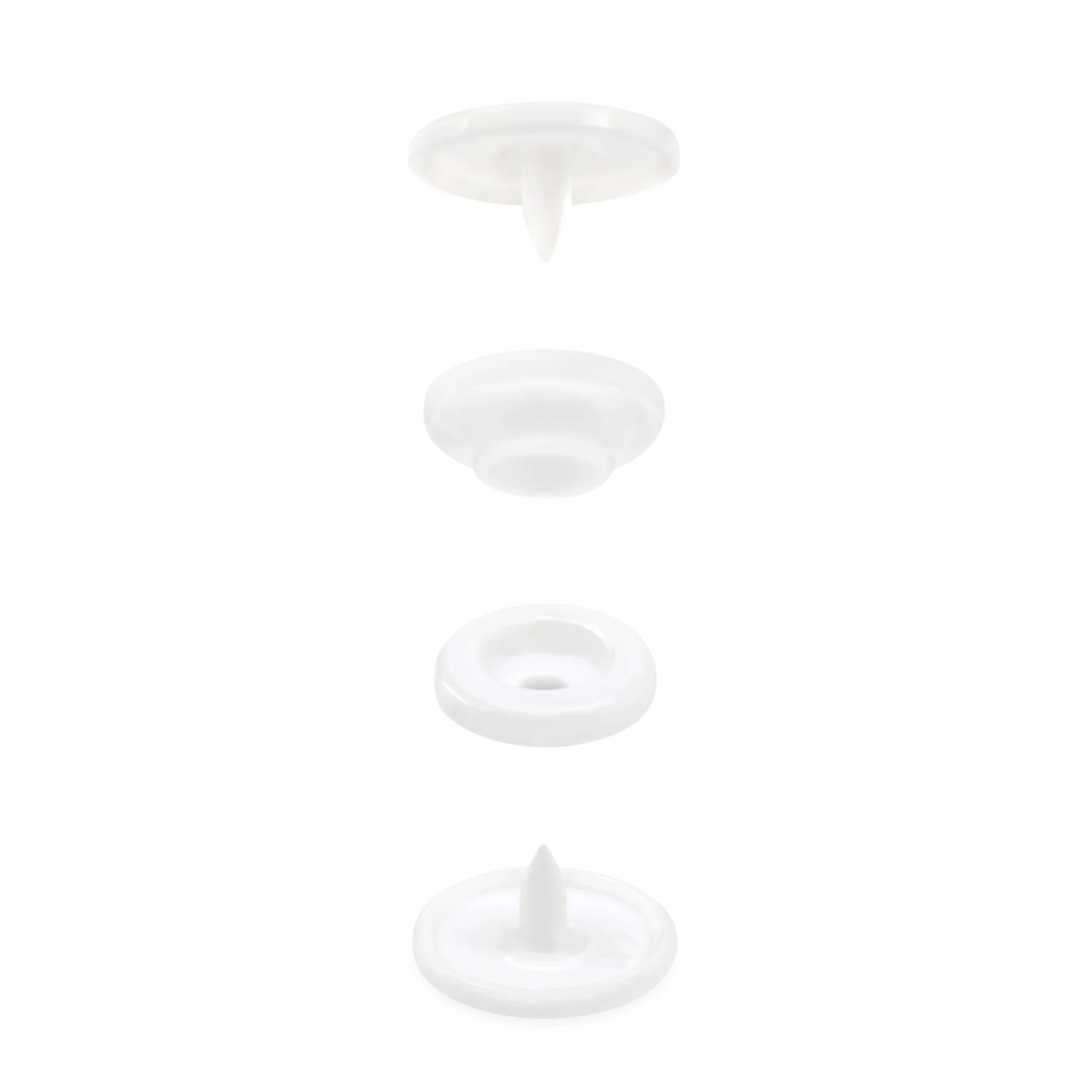 1/2" Plastic Snaps, White, 60 Sets - Image 5