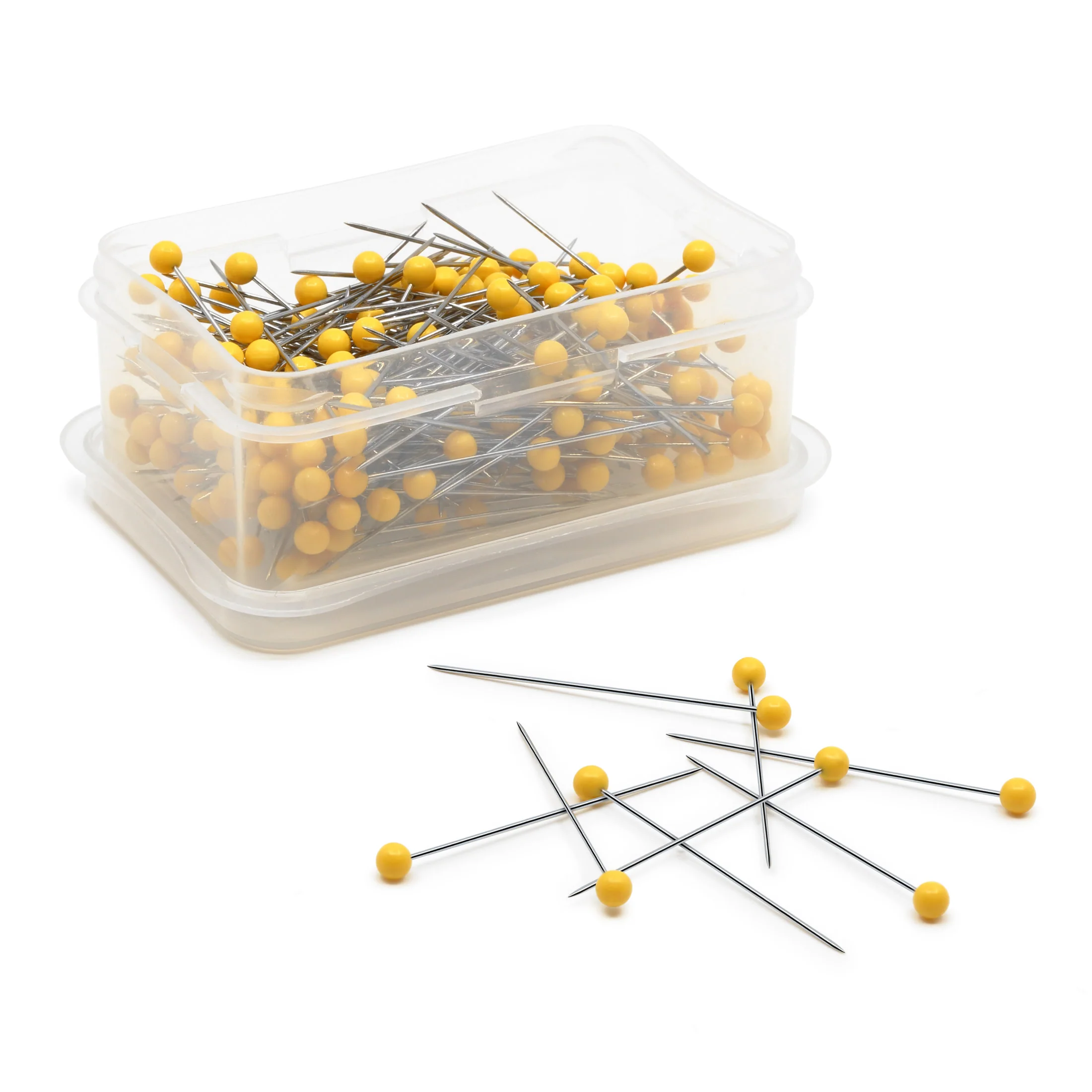 1-3/4" Extra-Long Color Ball Pins, Yellow, 250 pc - Image 3