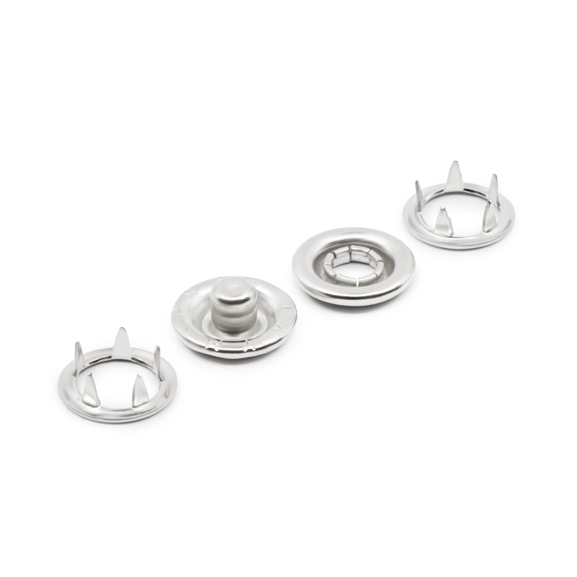 7∕16" Open-Ring Snaps & Tools, 60 Sets, Nickel - Image 4