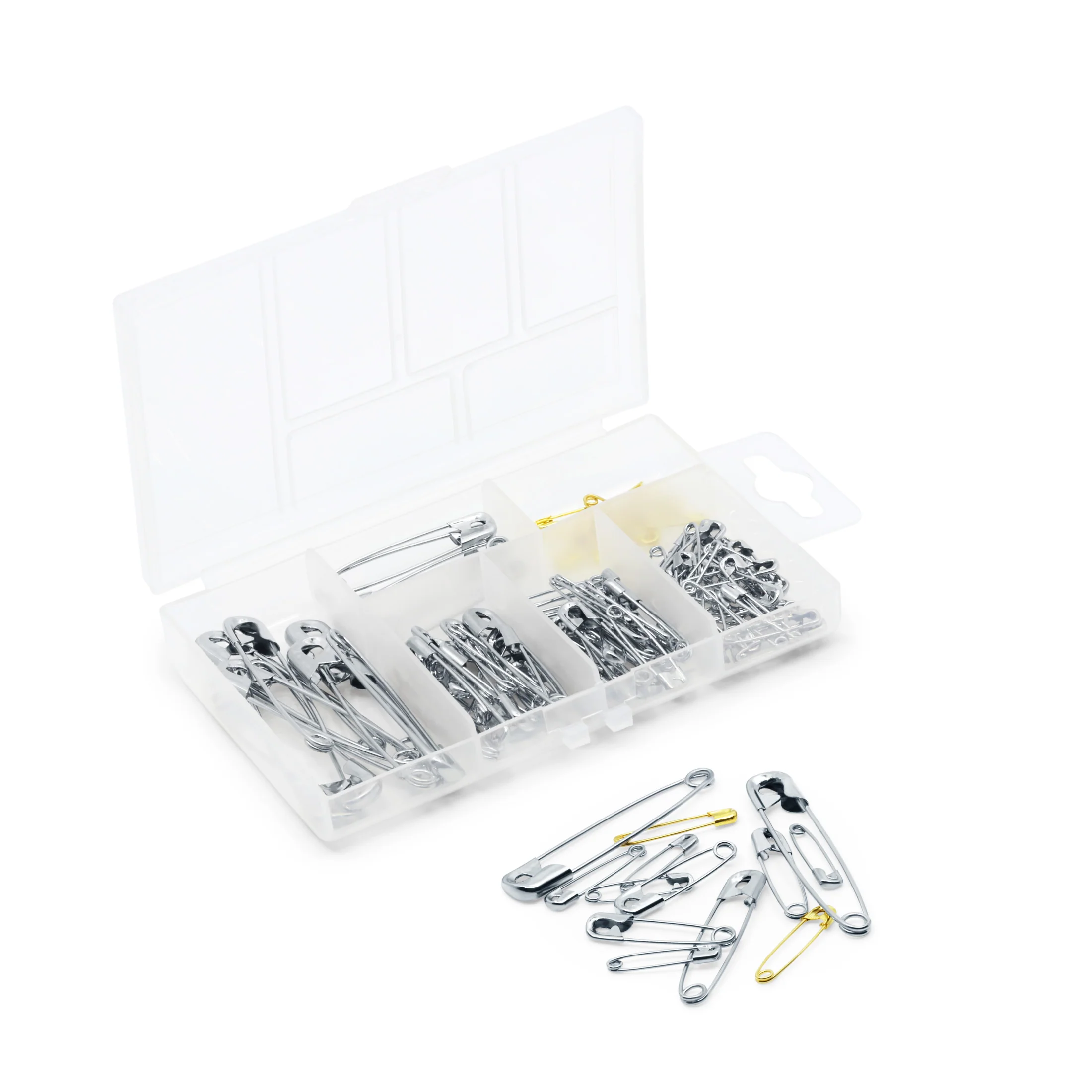 Safety Pins & Storage Box, Assorted Sizes, 100 pc - Image 4