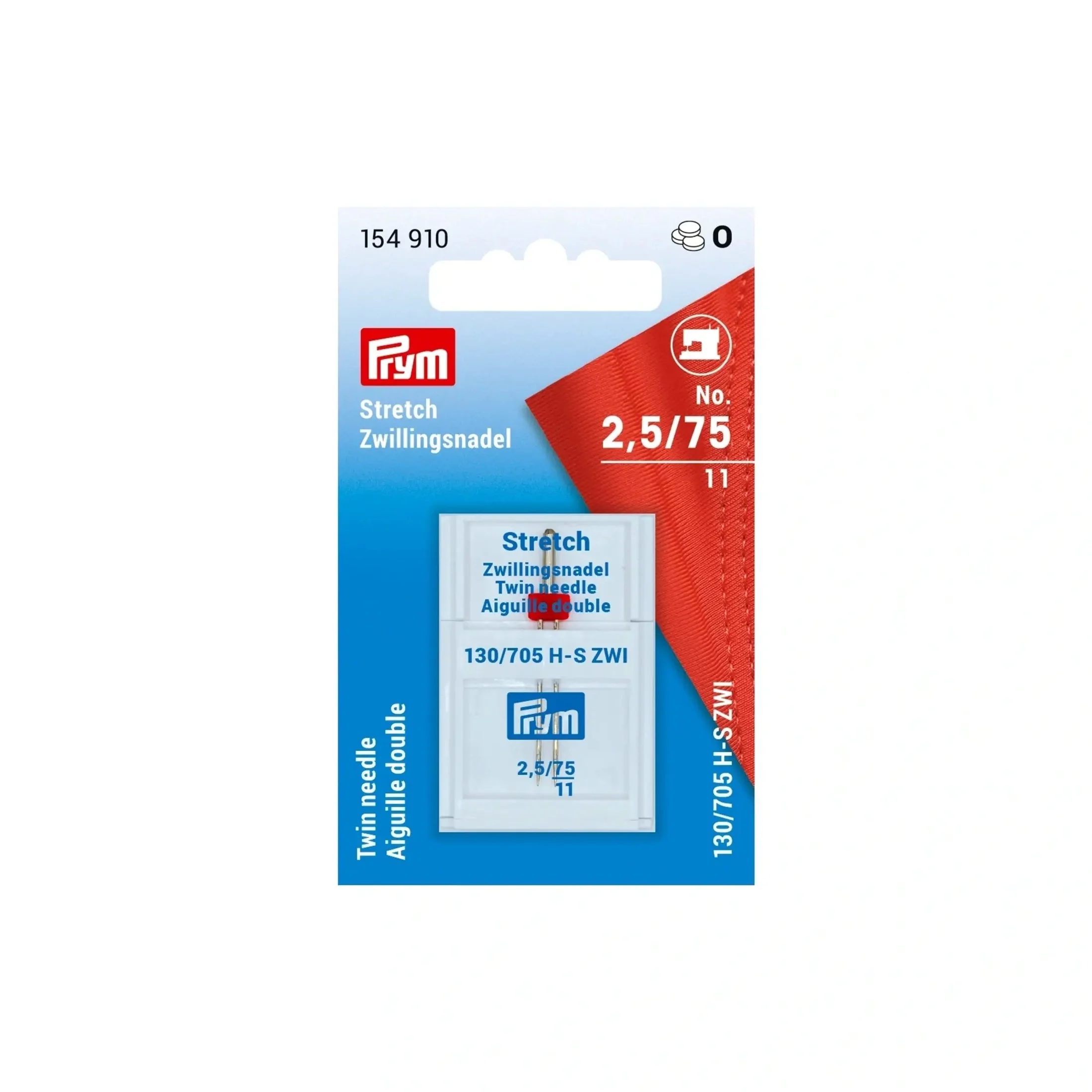 Stretch Double Sewing Machine Needle, Size 2.5 (No. 75)