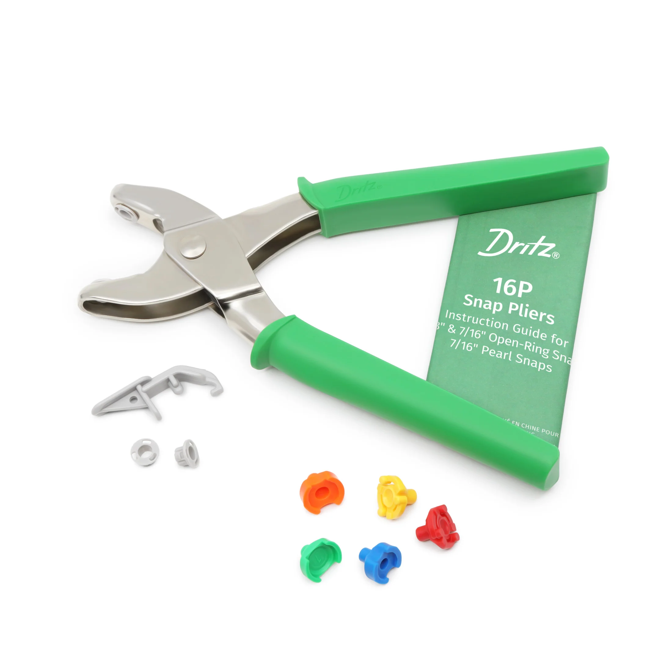 Snap Pliers for 3/8" Open-Ring & 7/16" Pearl Snaps, Green - Image 4