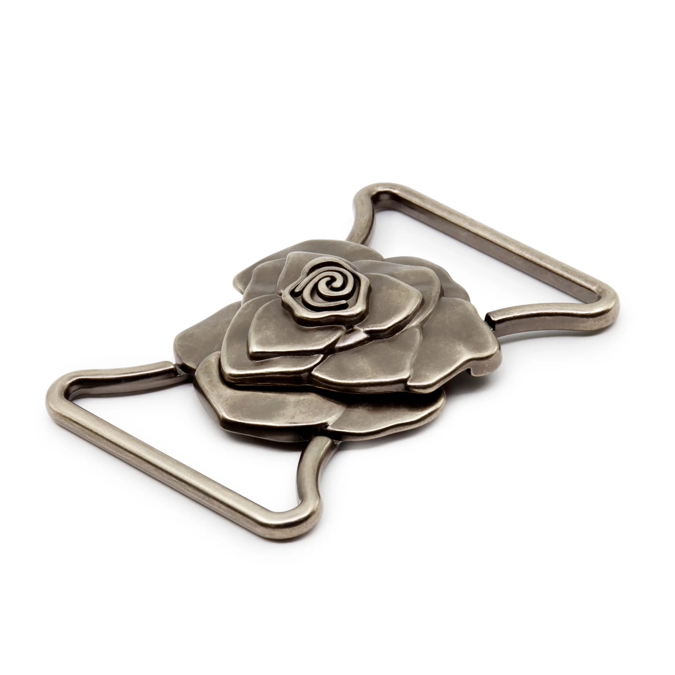 Rose Fashion Buckle, Antique Silver - Image 2