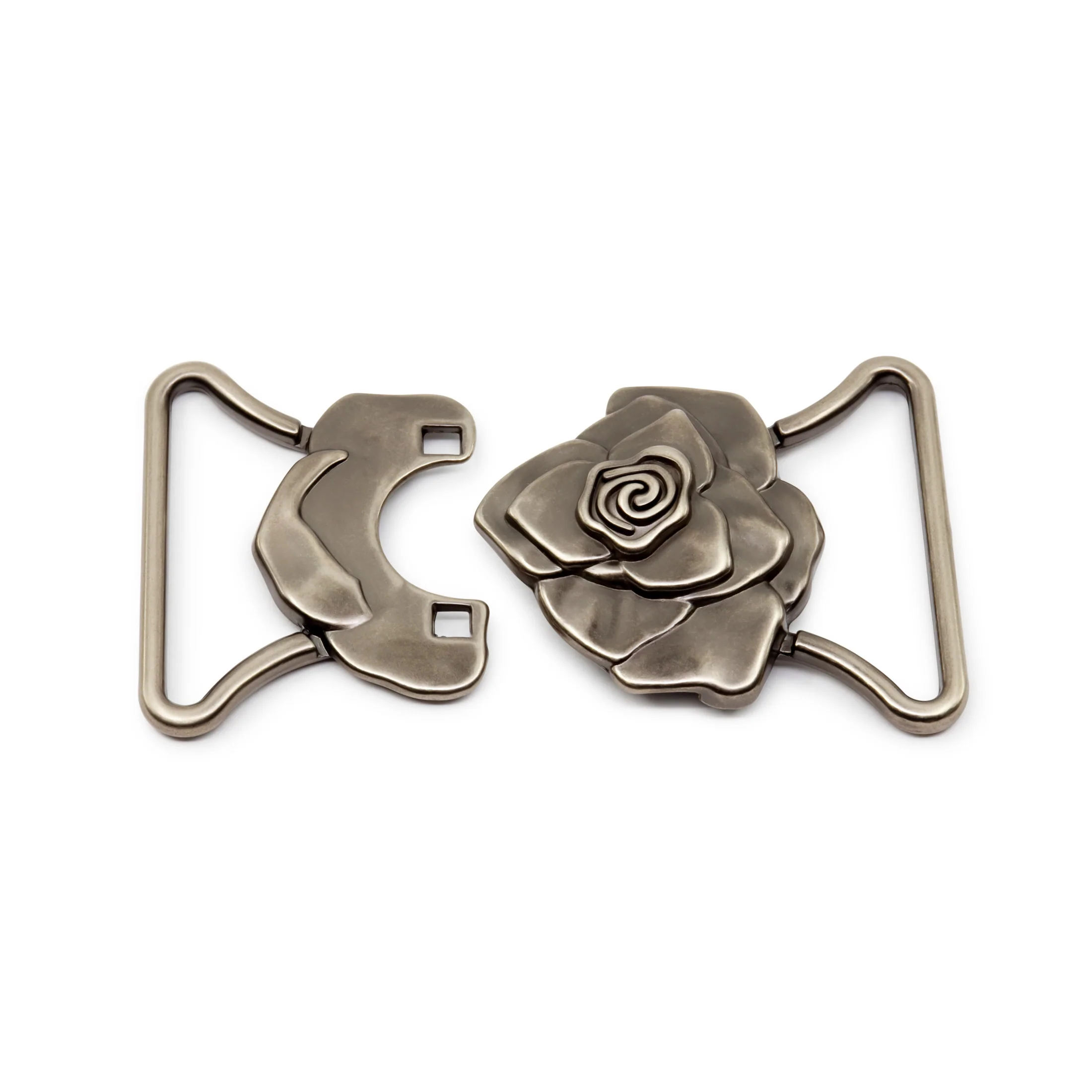 Rose Fashion Buckle, Antique Silver - Image 3