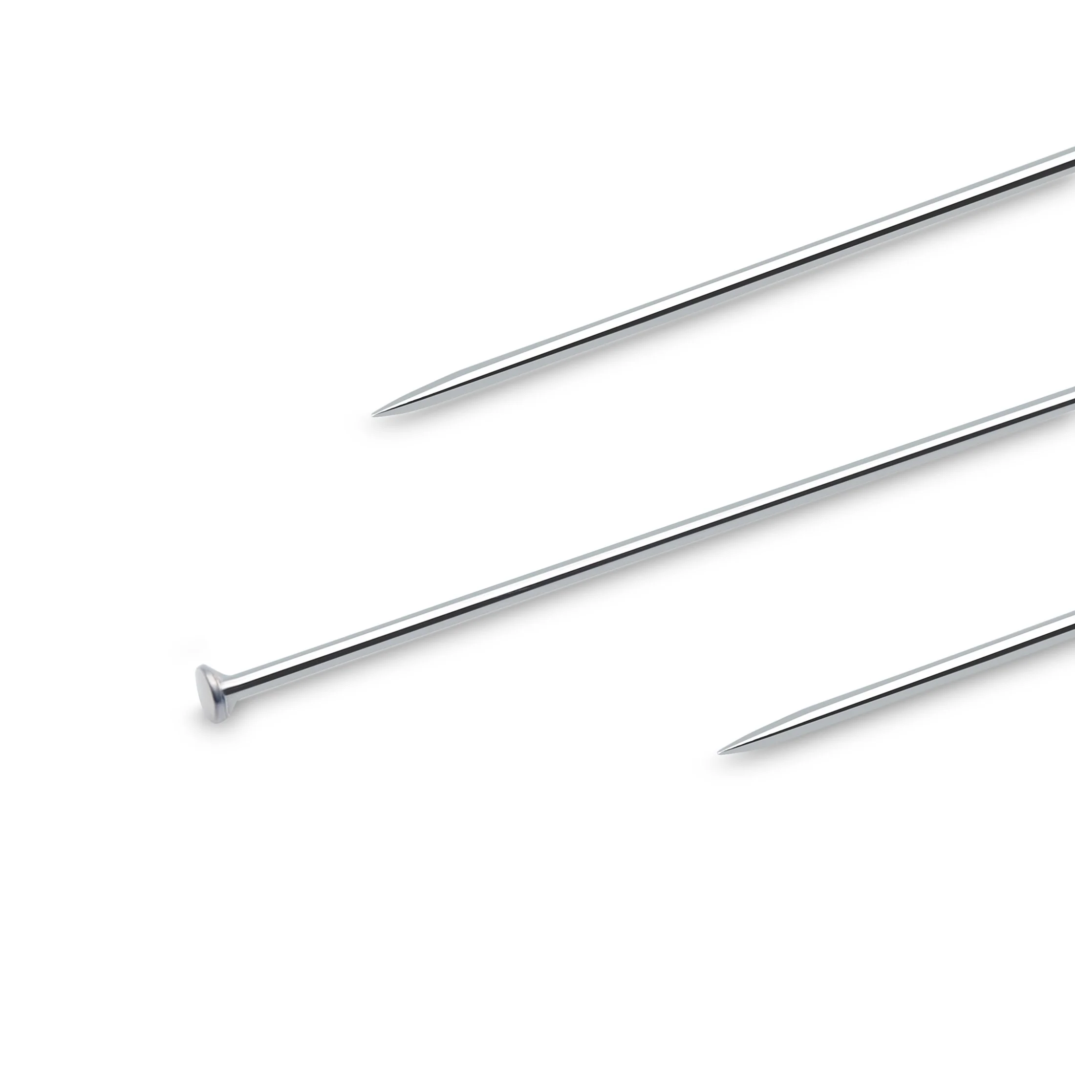 1-5/16" Extra-Long Satin Pins, Nickel, 300 pc - Image 2