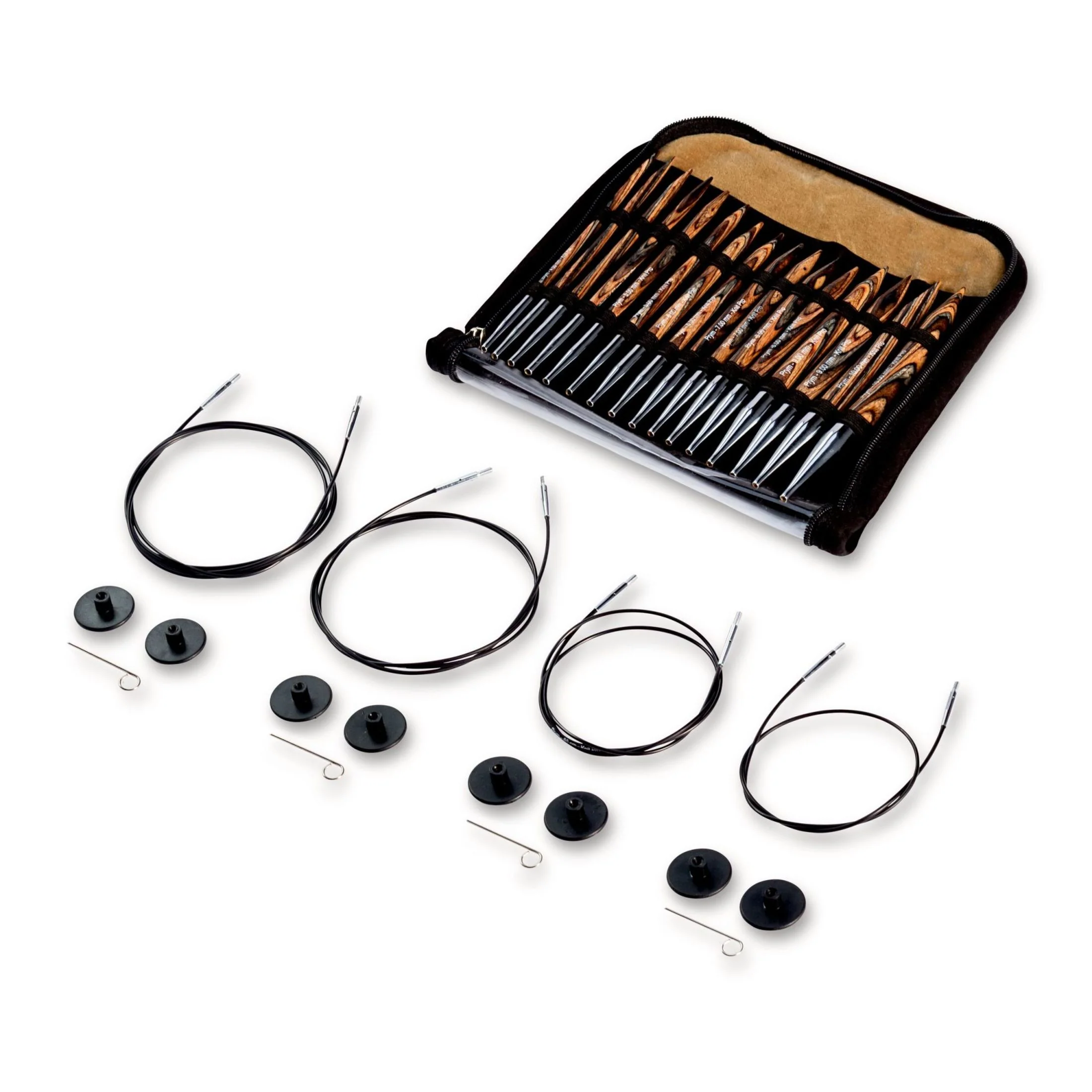 Circular Knitting Needles Set, Interchangeable , Wood, 4-10mm - Image 2
