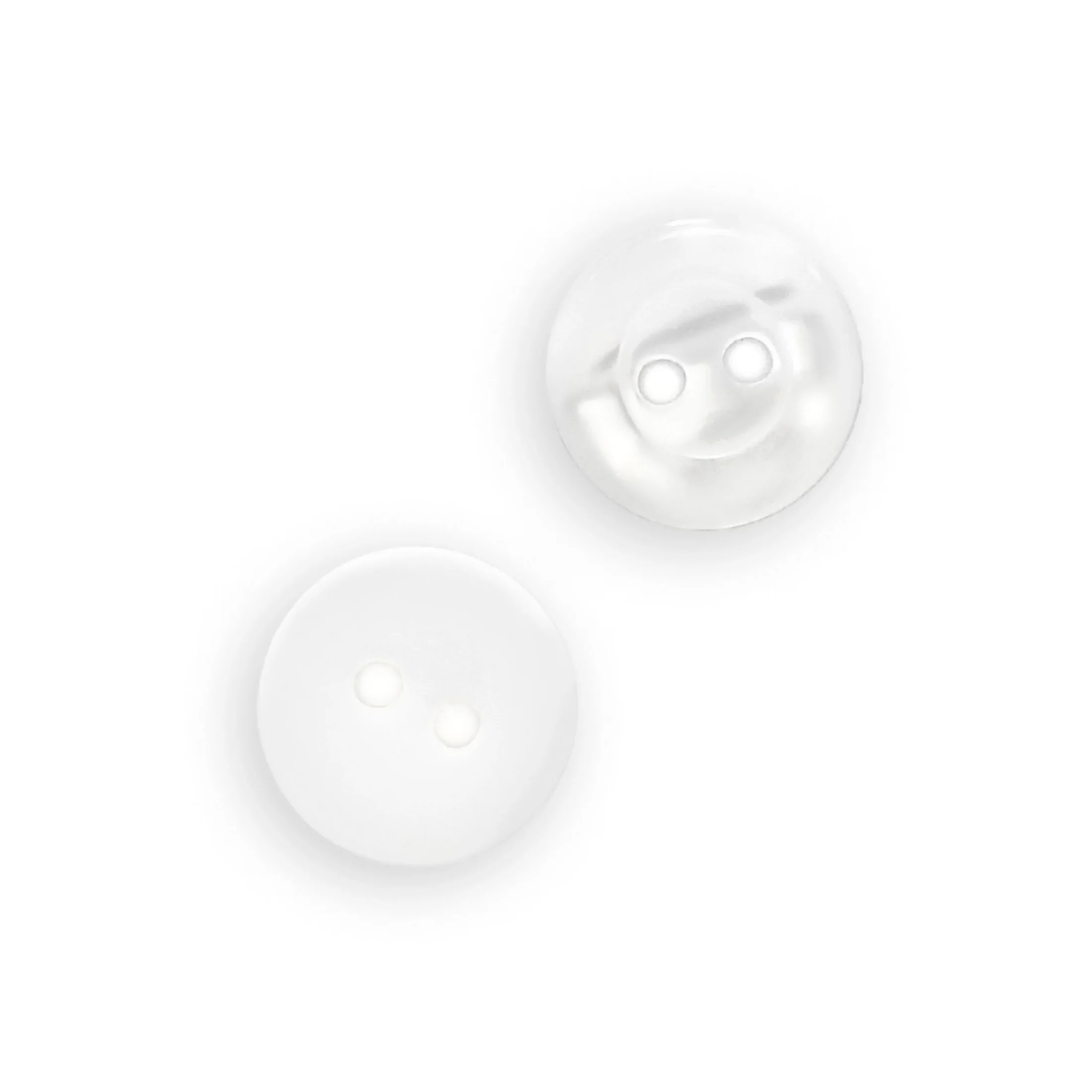 Blouse Buttons, White Pearl, 11mm, 20 PC - Image 2