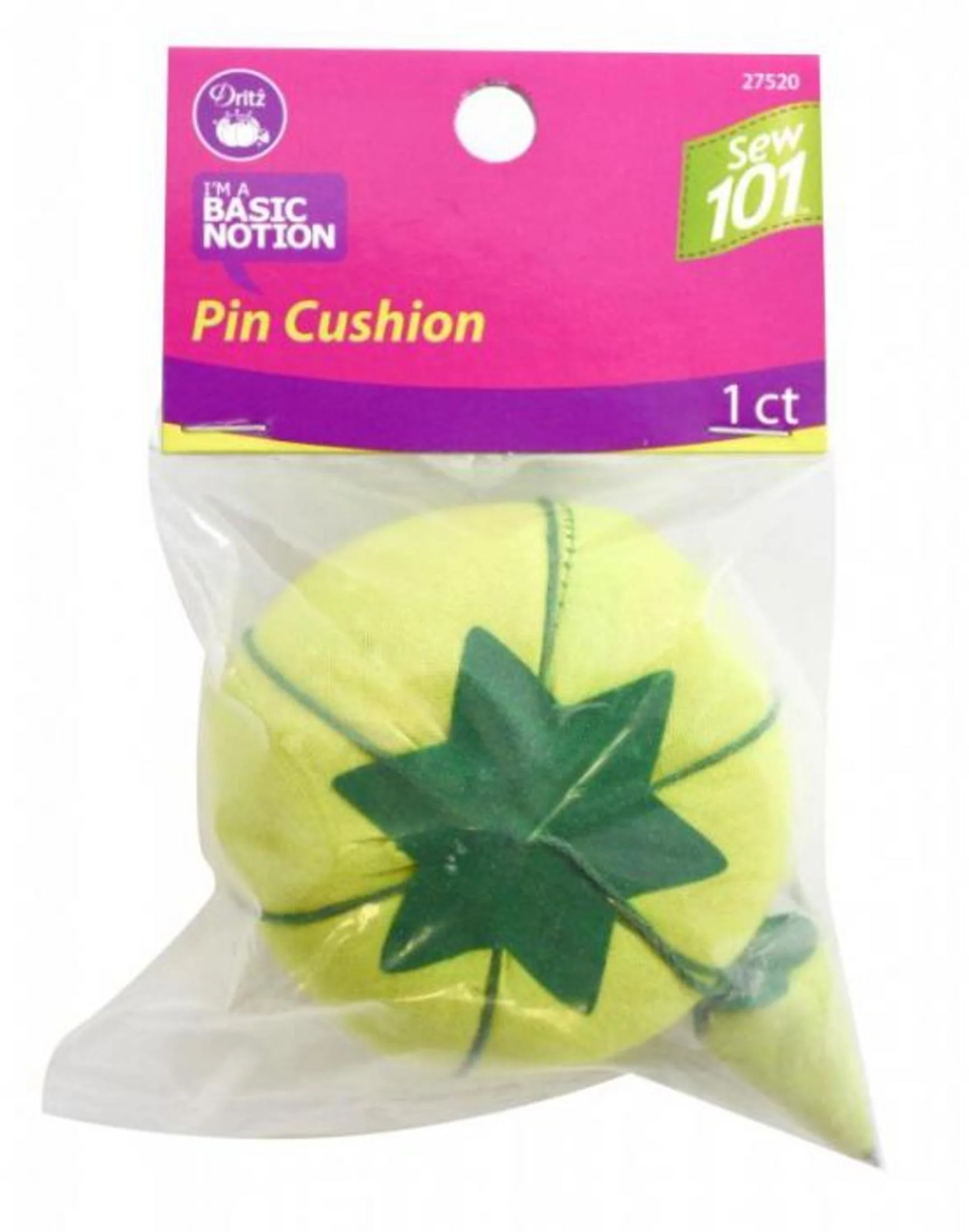 Sew 101 Tomato Pin Cushion with Strawberry Emery, 2-3/4", Assorted Colors