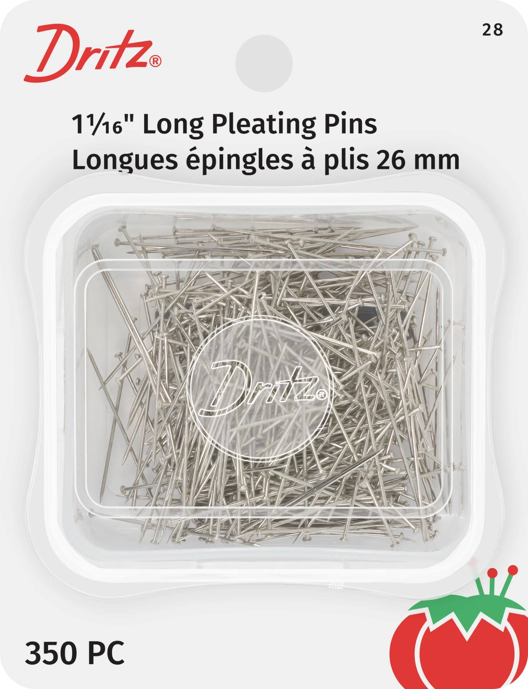 1-1/16" Long Pleating Pins, Nickel, 350 pc