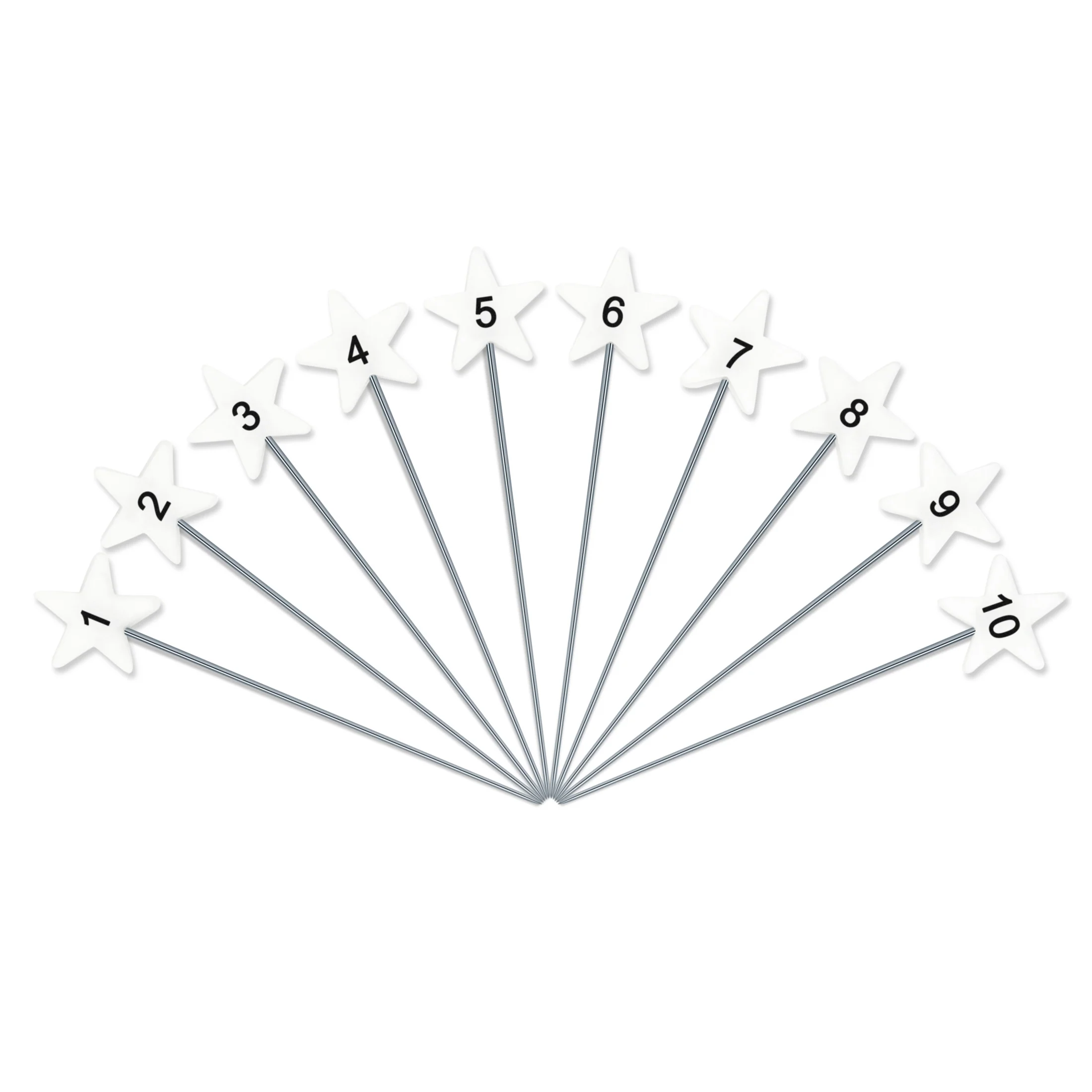 Flat Star Head Pins, White, 115 pc - Image 4