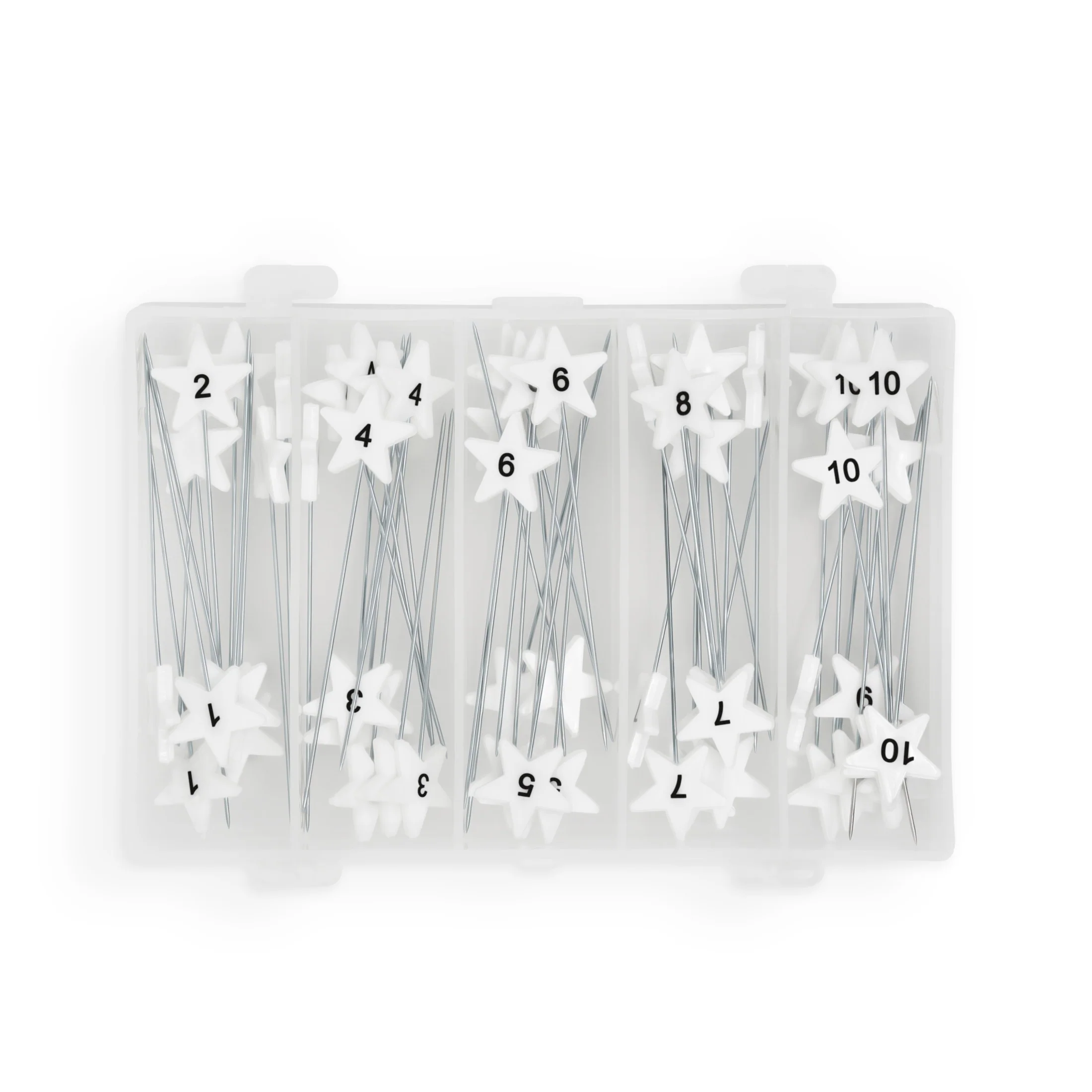 Flat Star Head Pins, White, 115 pc - Image 5
