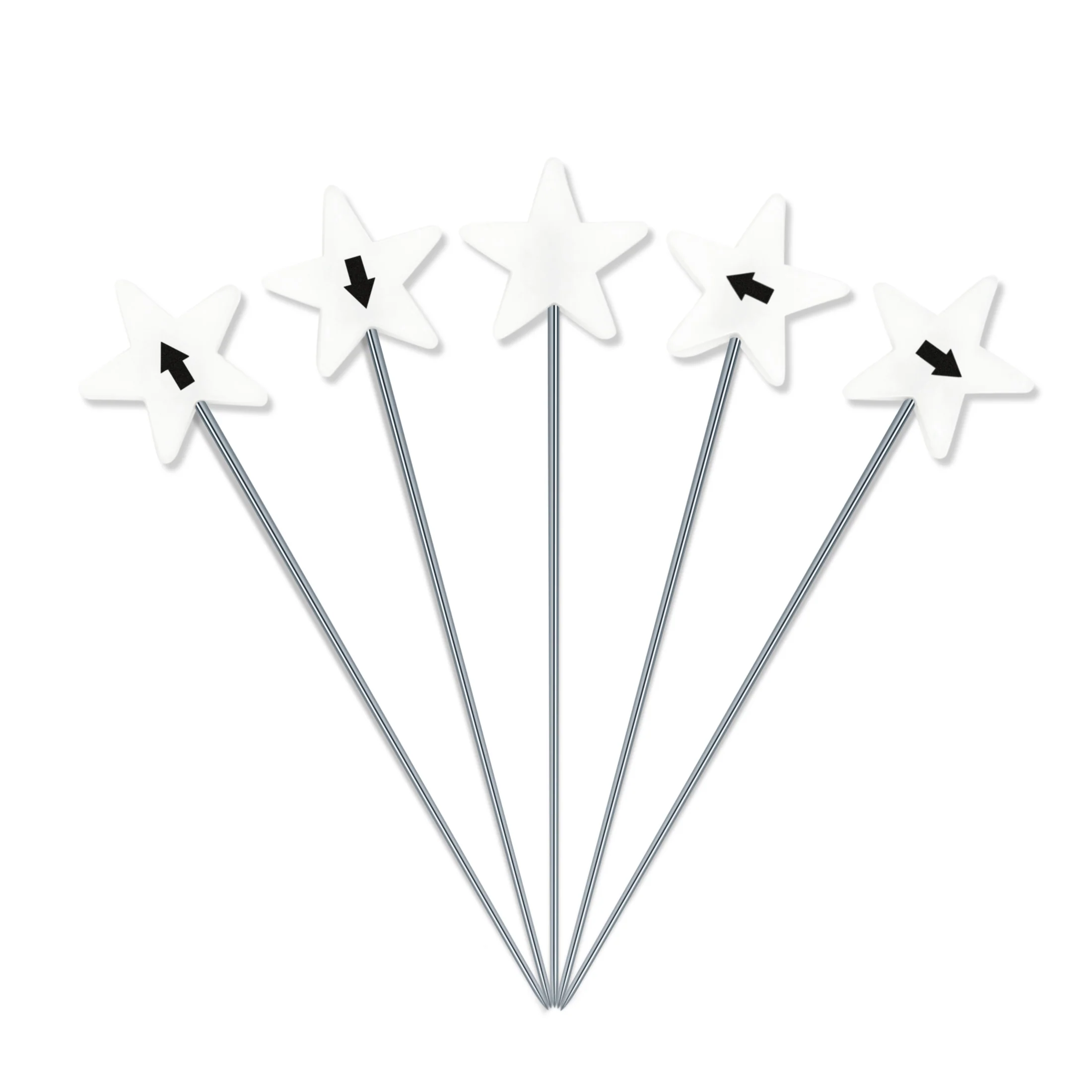 Flat Star Head Pins, White, 115 pc - Image 6