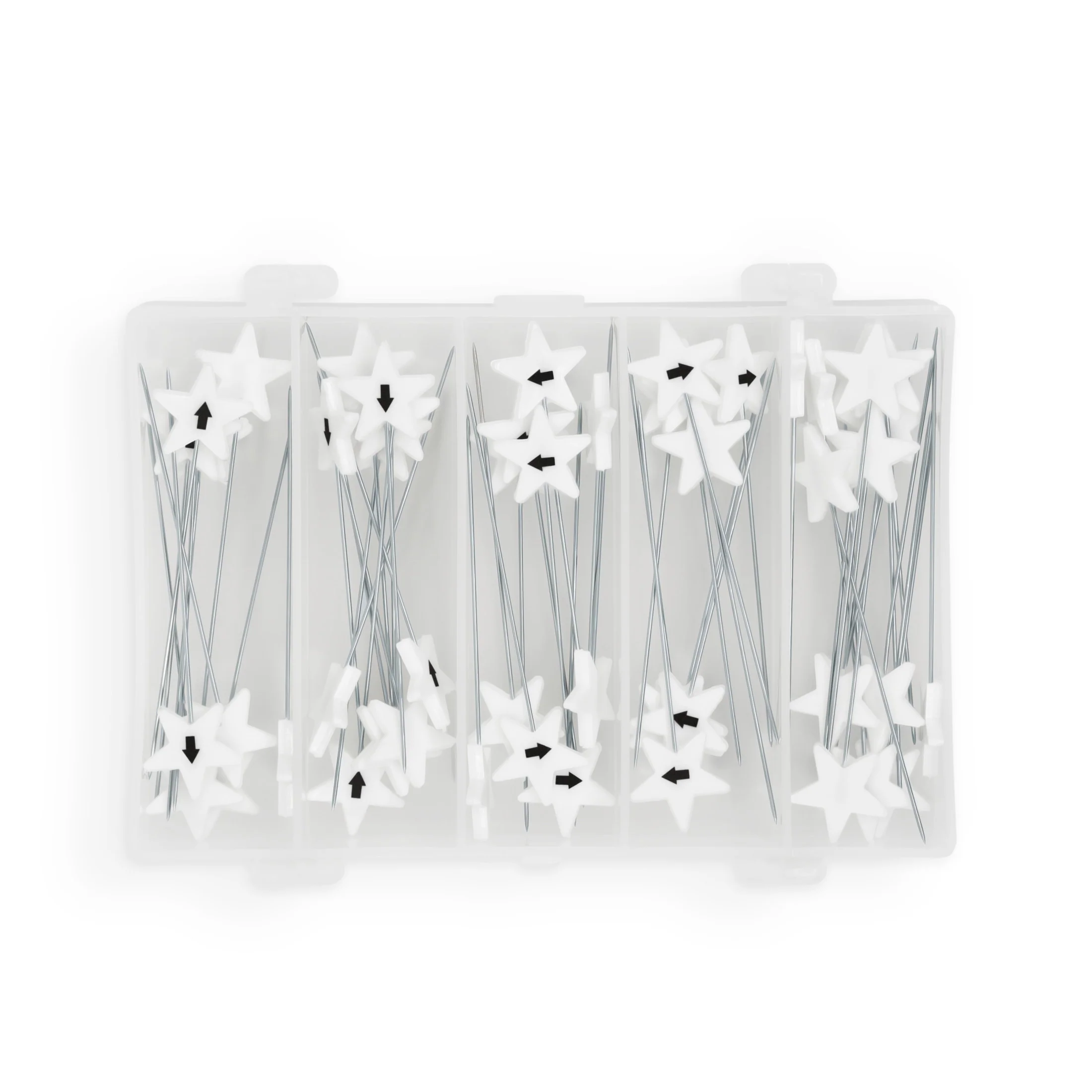 Flat Star Head Pins, White, 115 pc - Image 7