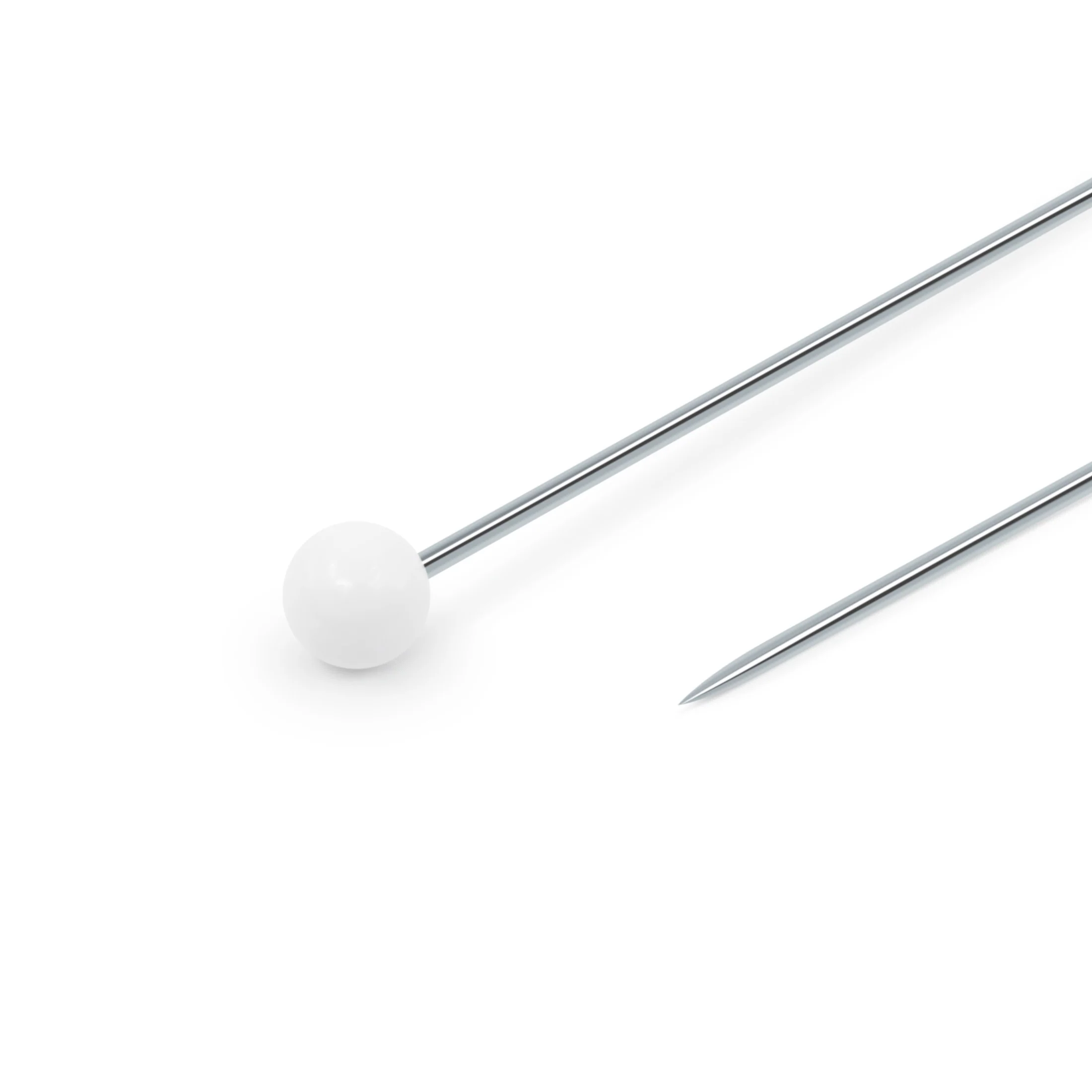 Size 24, Steel White Colorball, 4mm head