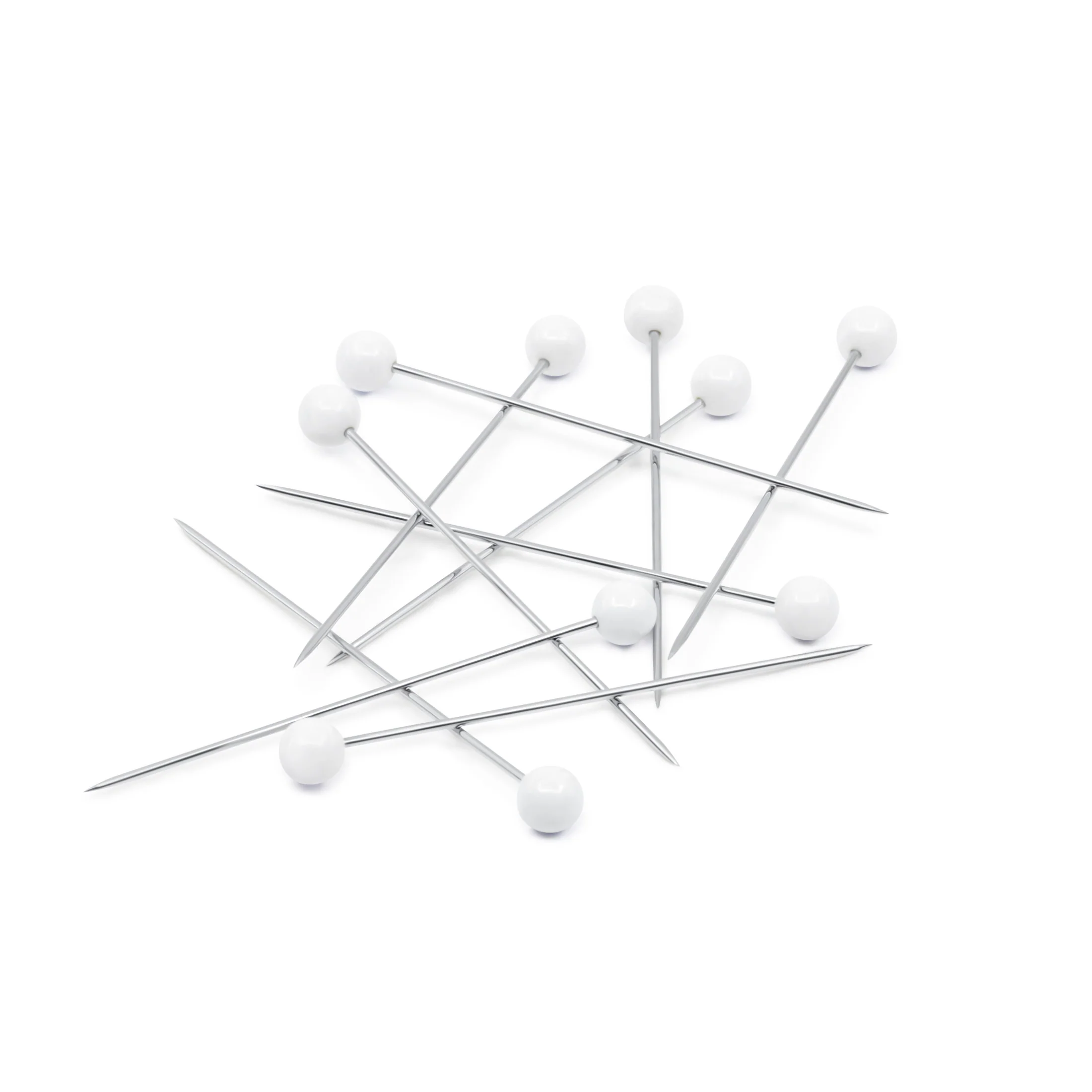 Size 24, Steel White Colorball, 4mm head - Image 2
