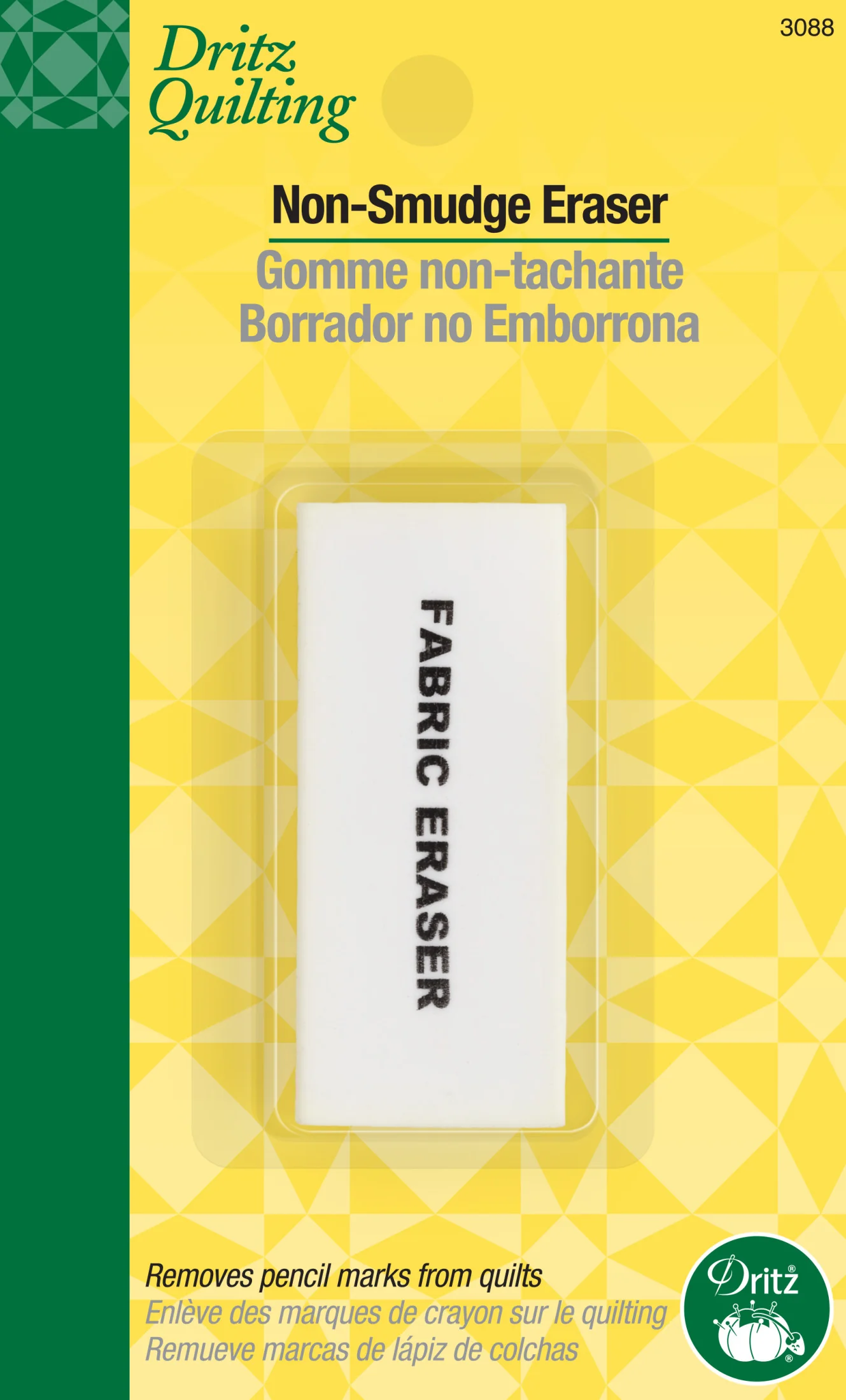 Non-Smudge Fabric Pencil Eraser, White