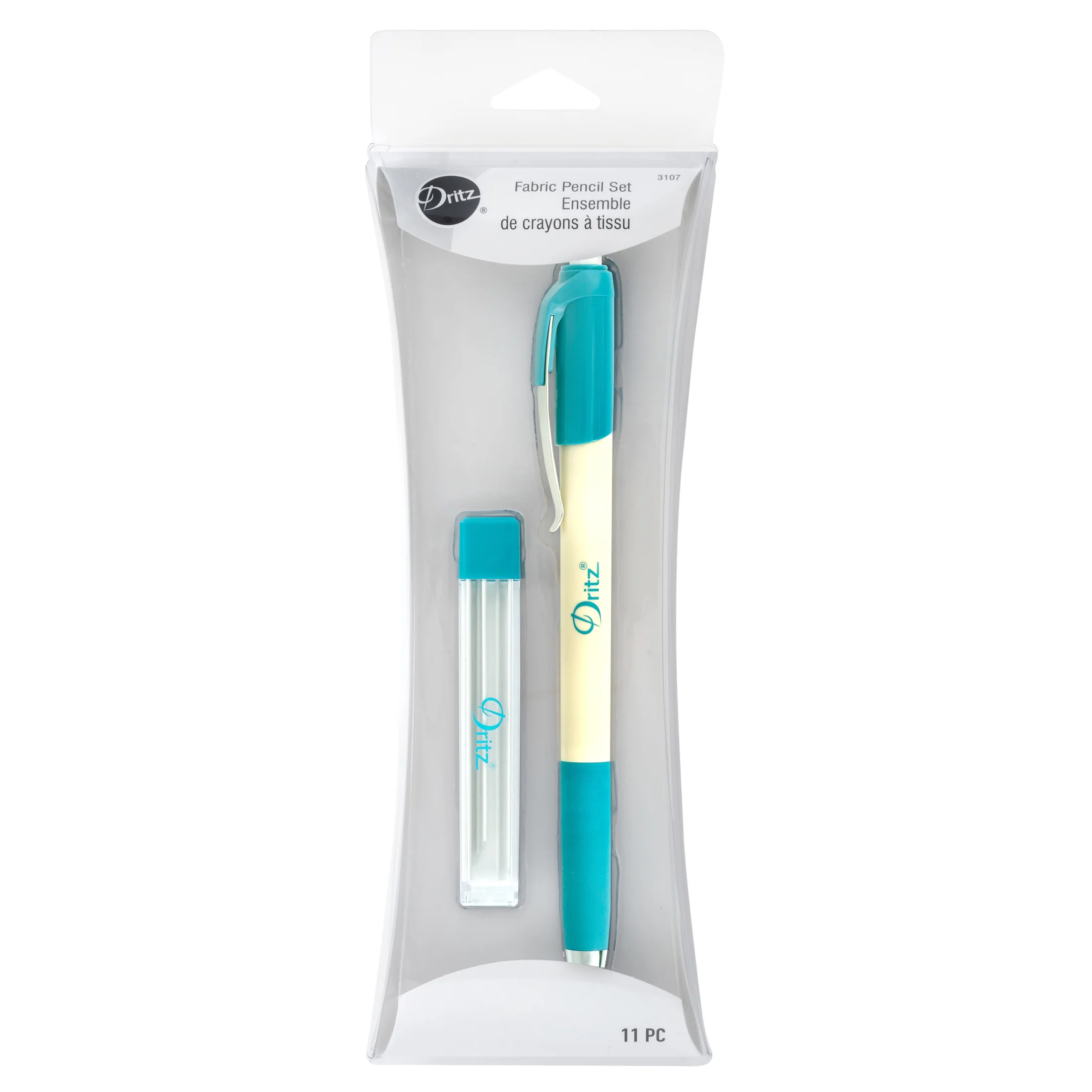 Mechanical Fabric Pencil Set, 0.9mm, White