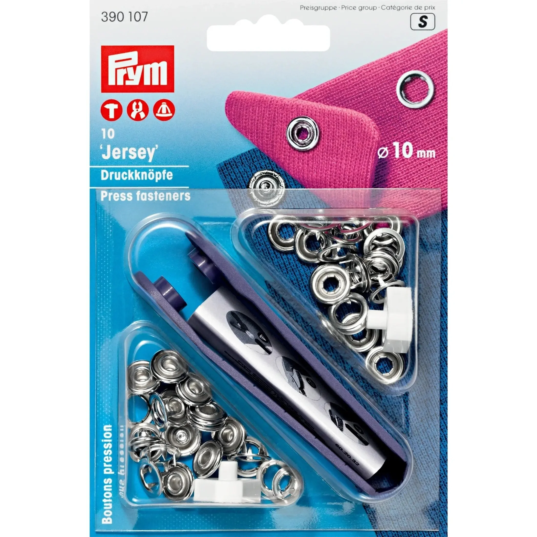 JERSEY 10 mm silver with tools 10pc