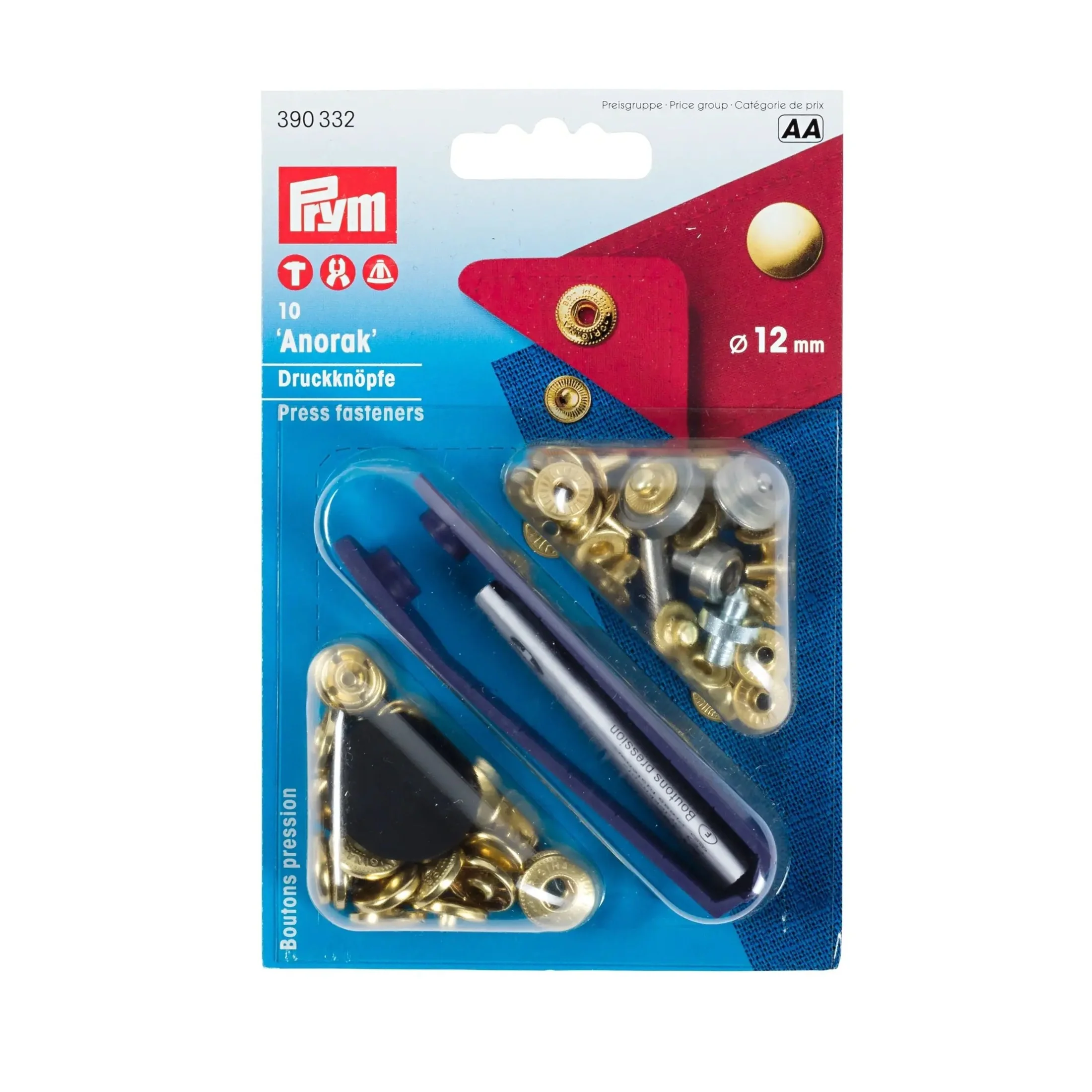 ANORAK 12 mm gold with tools 10pc