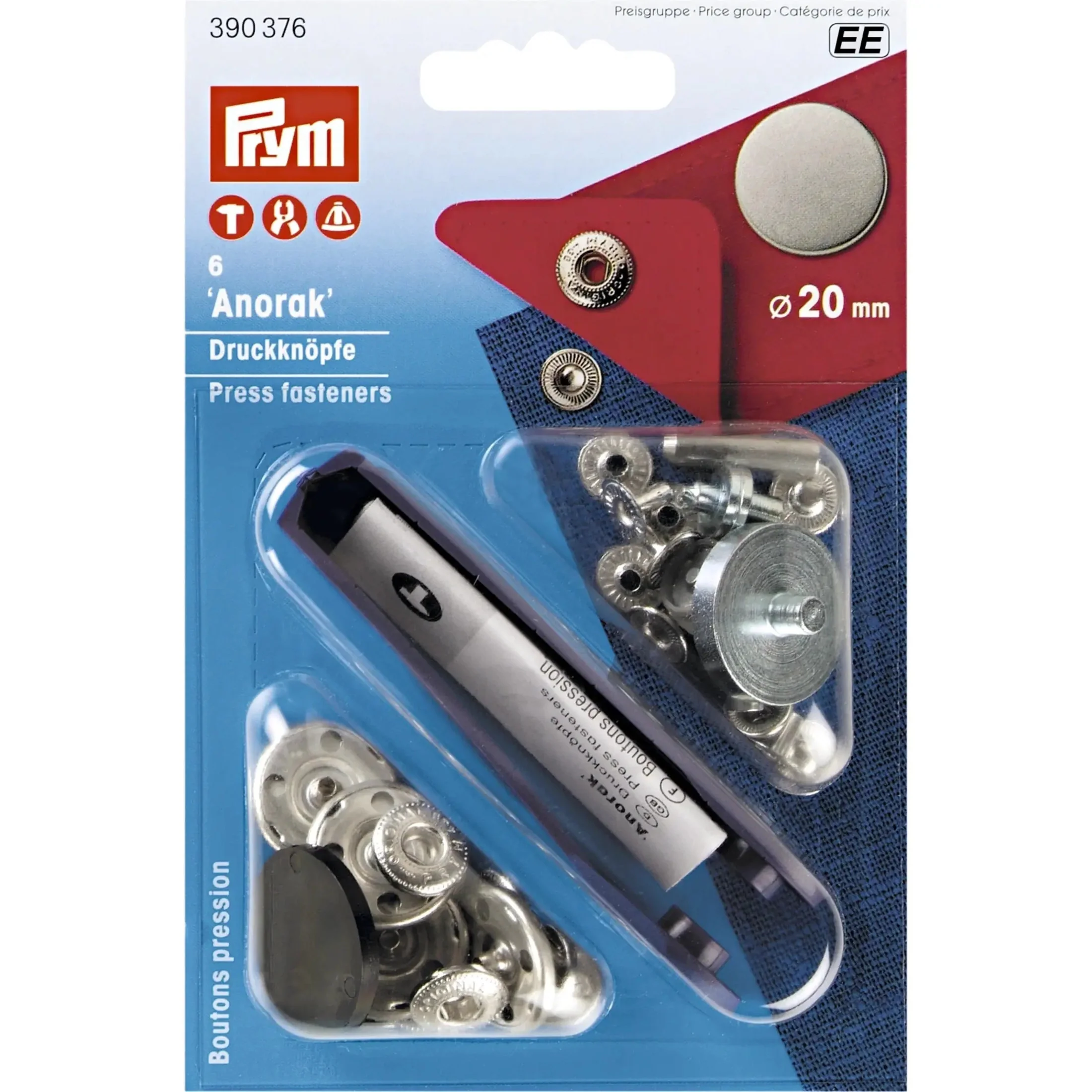 ANORAK 20 mm antique steel matte with tools 6pc