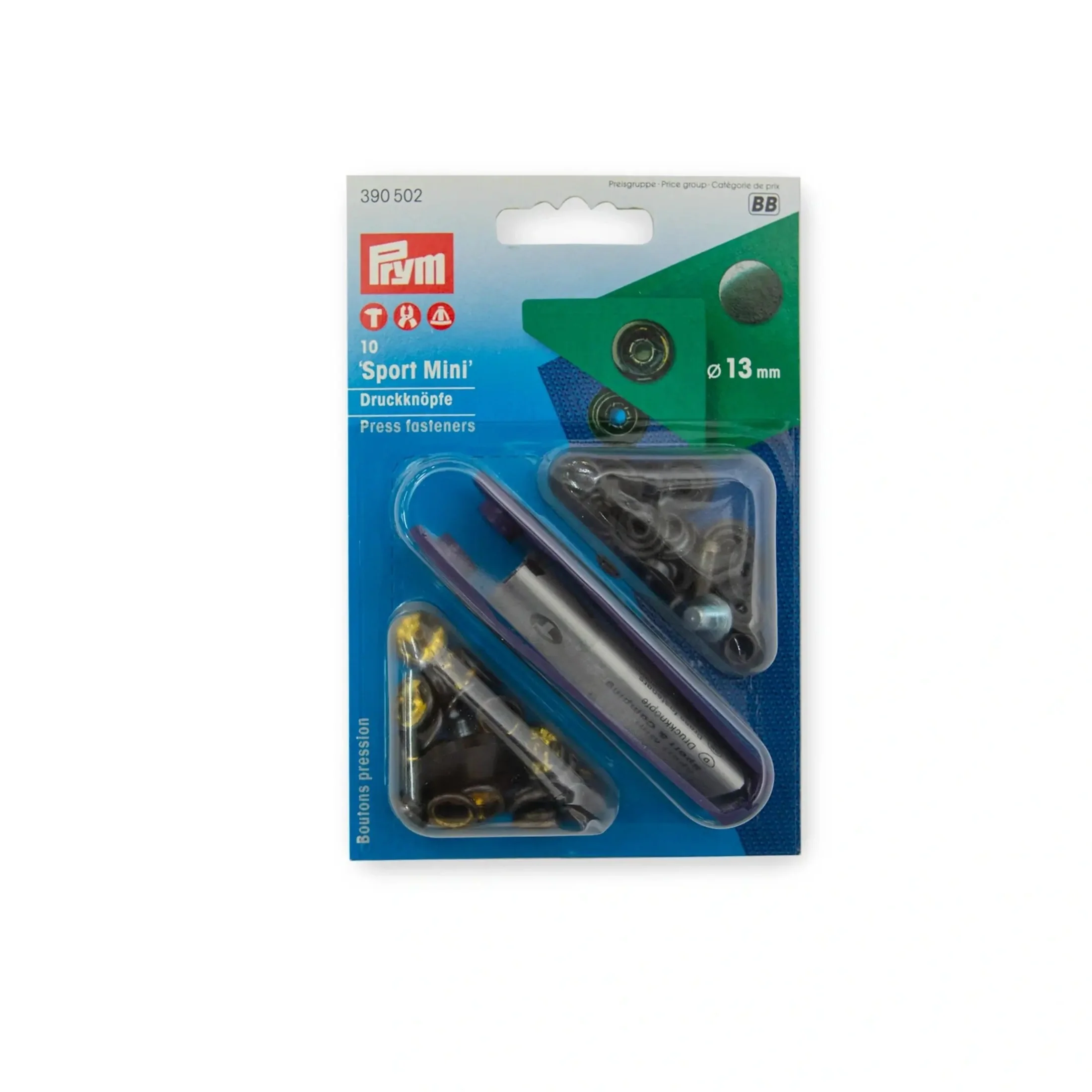 SPORT Mini 13 mm silver with tools 10pc