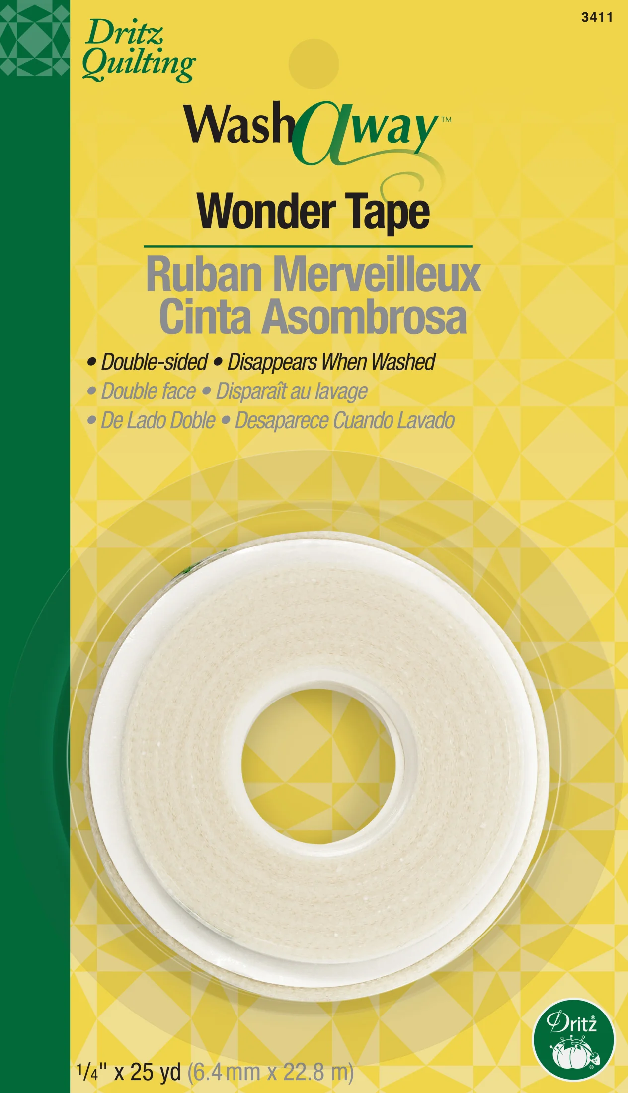 1/4" Wash-A-Way Wonder Tape, White - Image 6