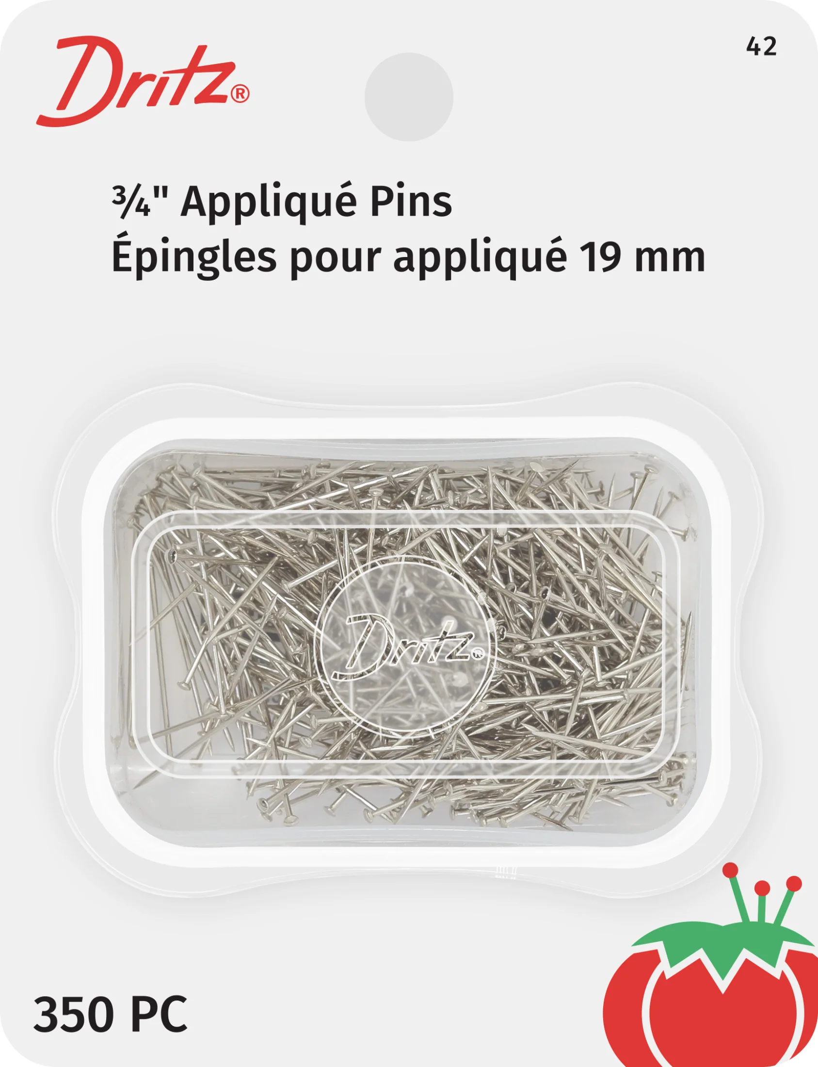 3/4" Applique Pins, Nickel, 350 pc