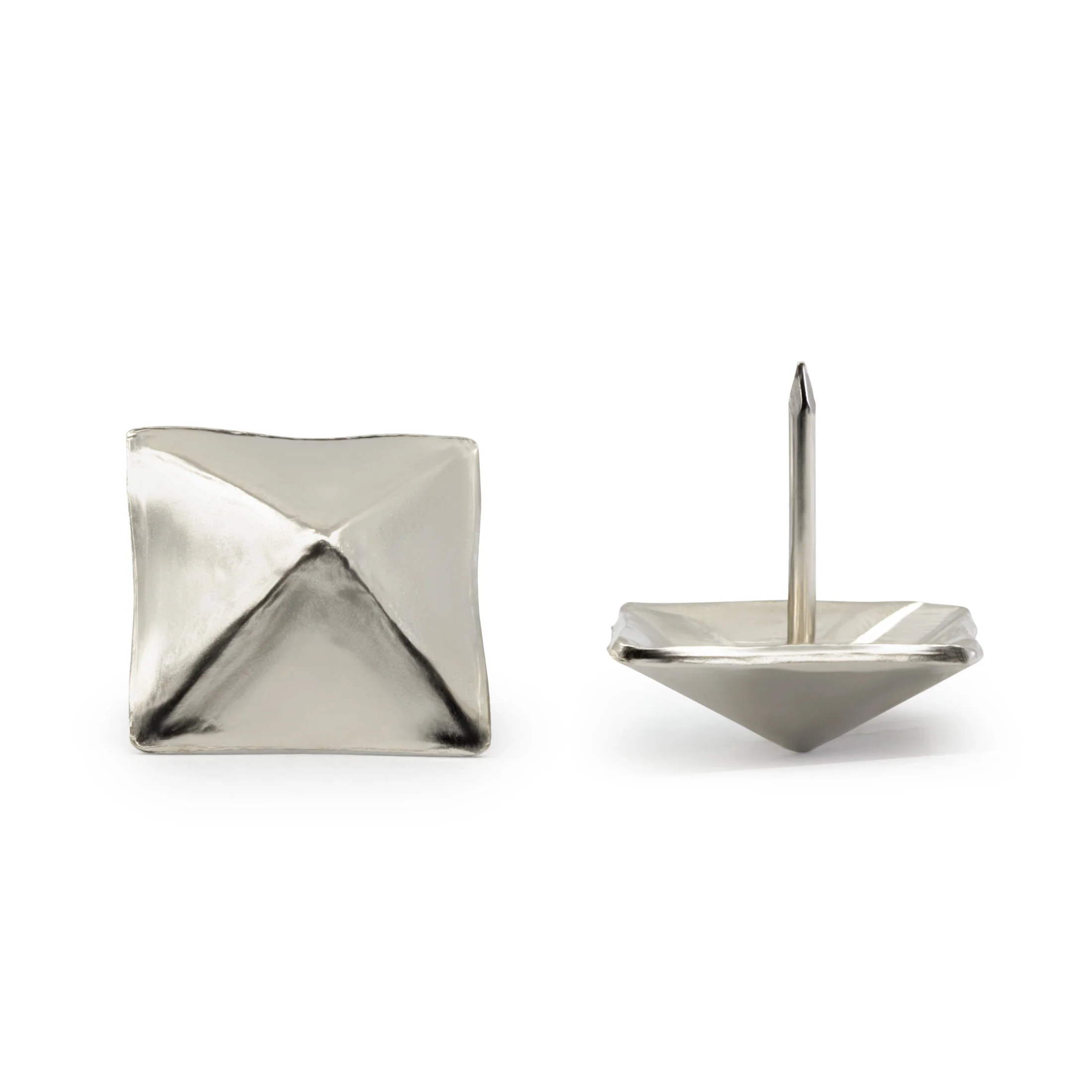3/4" Square Decorative Nails, Nickel, 10 pc - Image 2