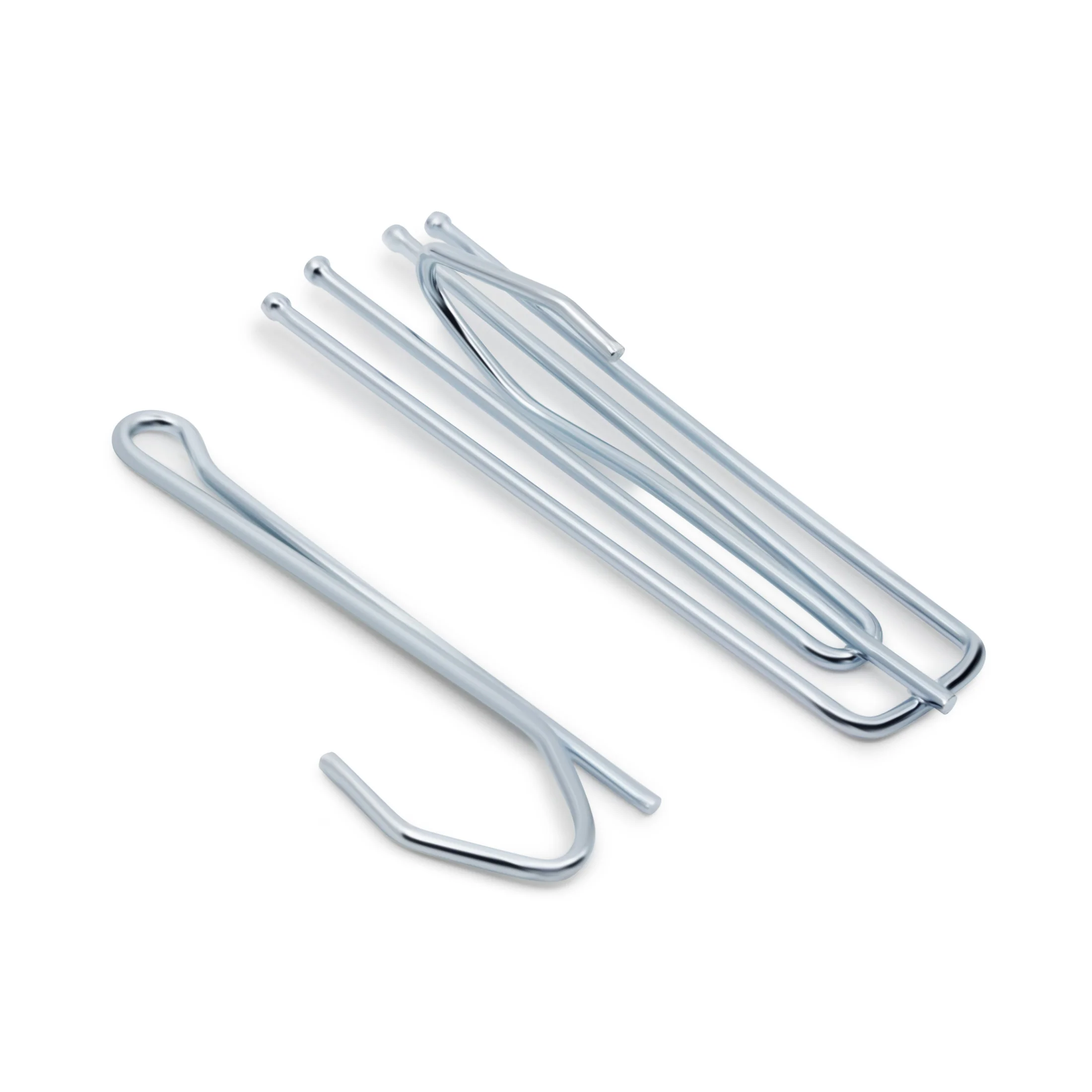 Long Neck Pleater Hooks, Silver, 14 pc - Image 2