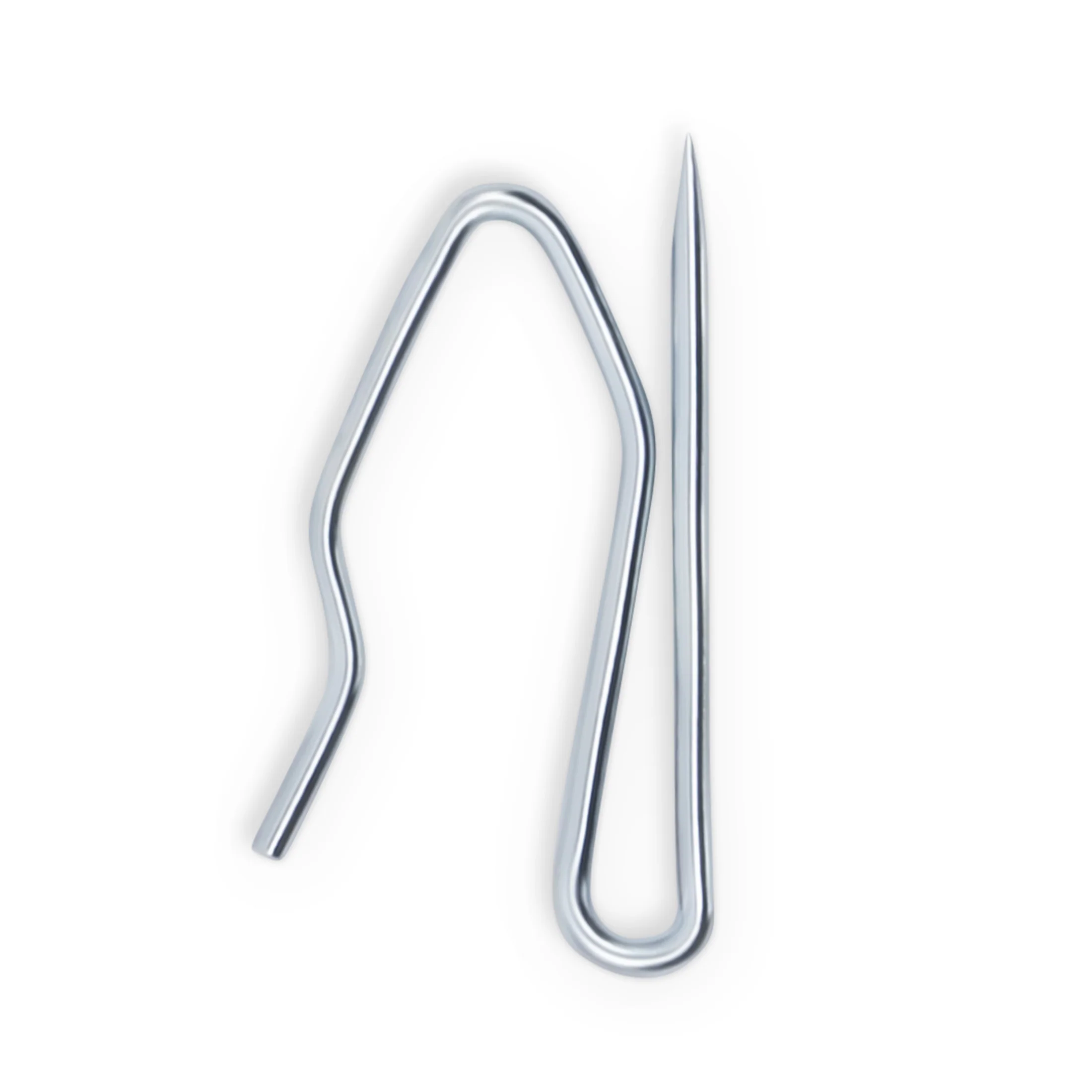 Lightweight Pin-On Hooks, Silver, 56 pc - Image 2