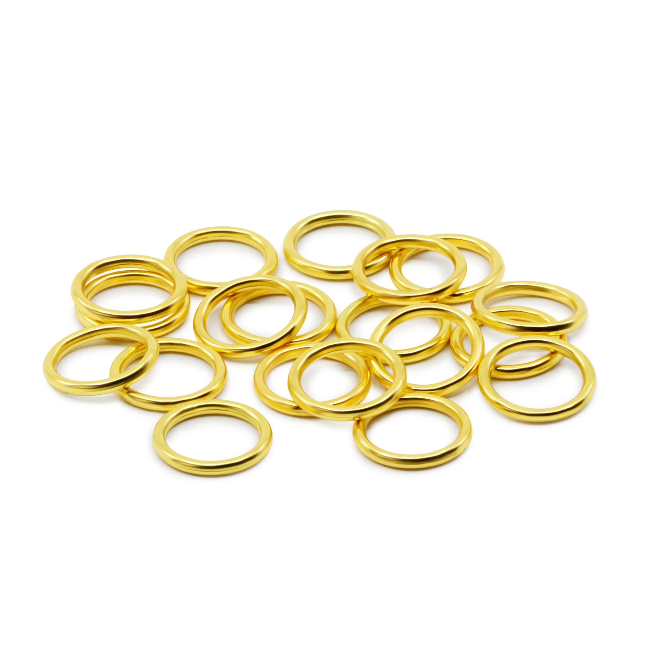 1/2" Brass Plated Rings, 24 pc - Image 4