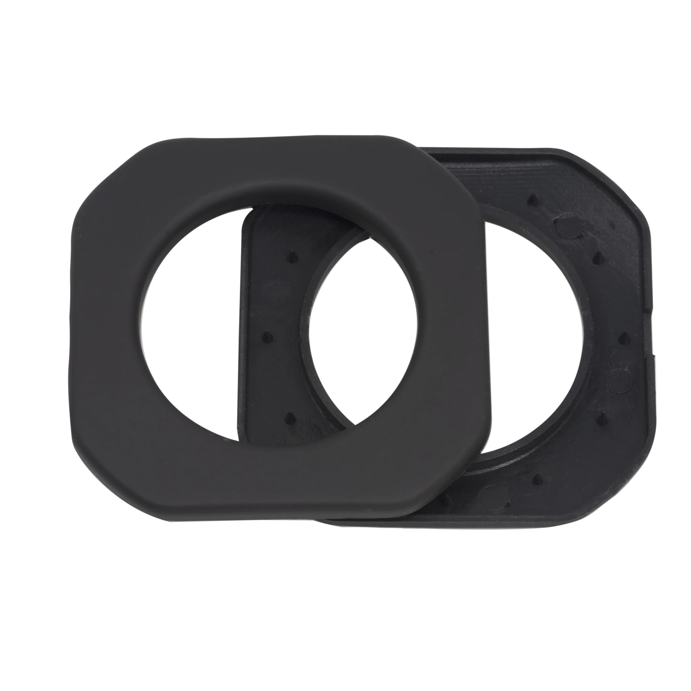 1-9/16" Square Plastic Curtain Grommets, Matte Black, 8 Sets - Image 4