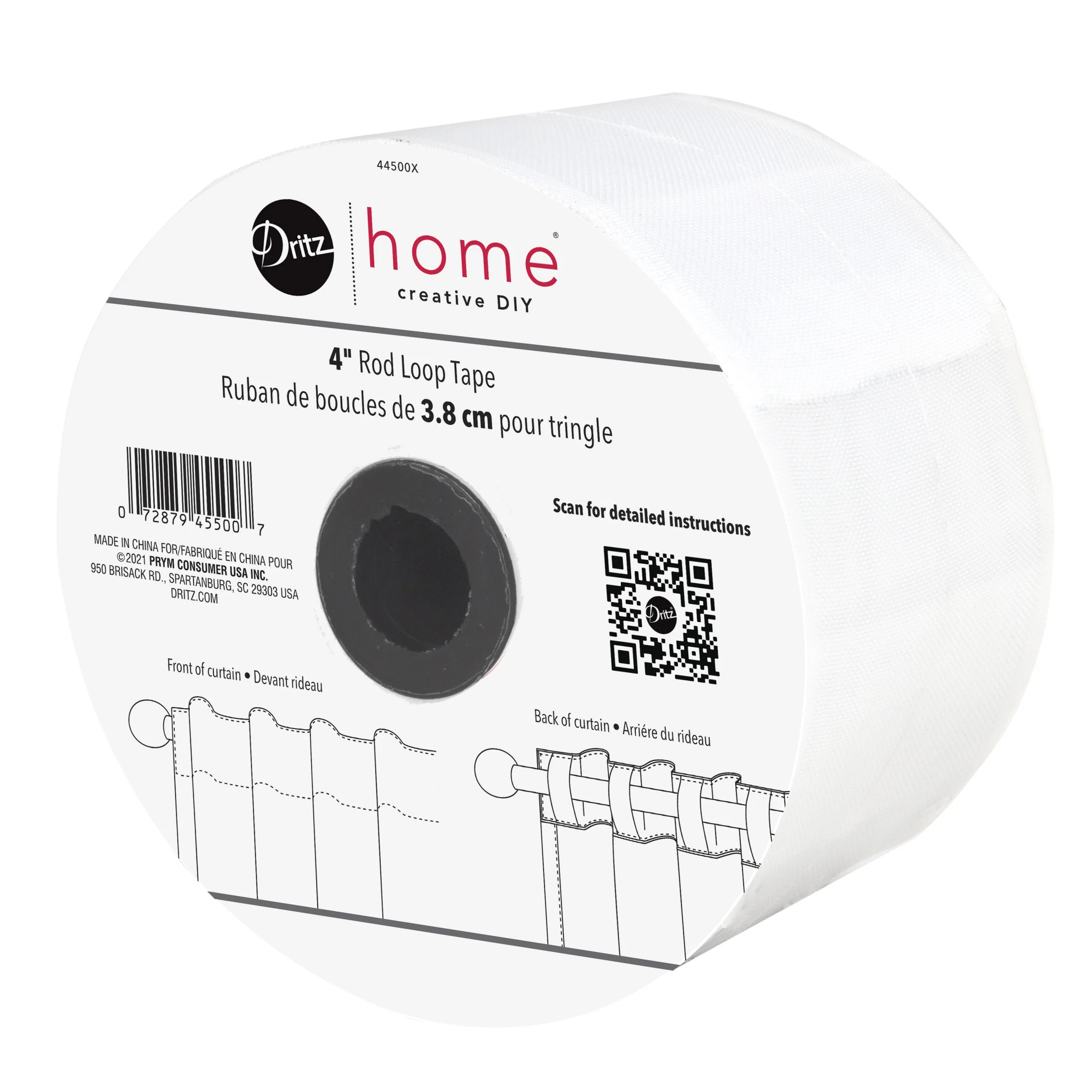 4" Rod Loop Tape, White - Image 2
