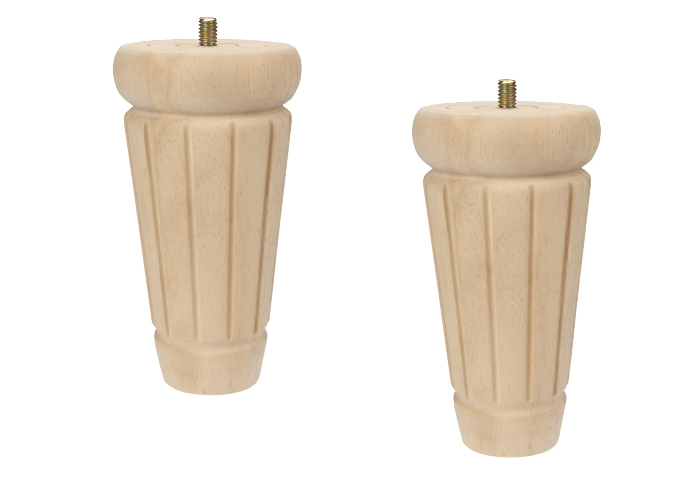 Fluted Column Bun Feet, Natural, 2 pc - Image 2