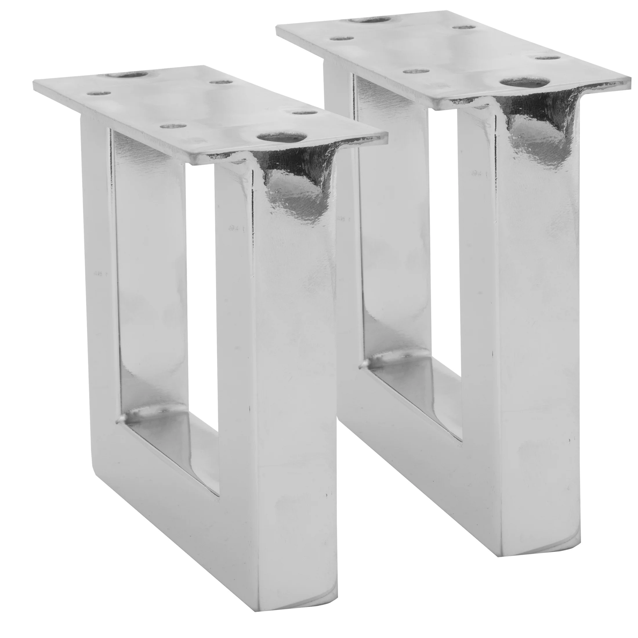 Industrial Metal Legs, Nickel, 2 pc - Image 7