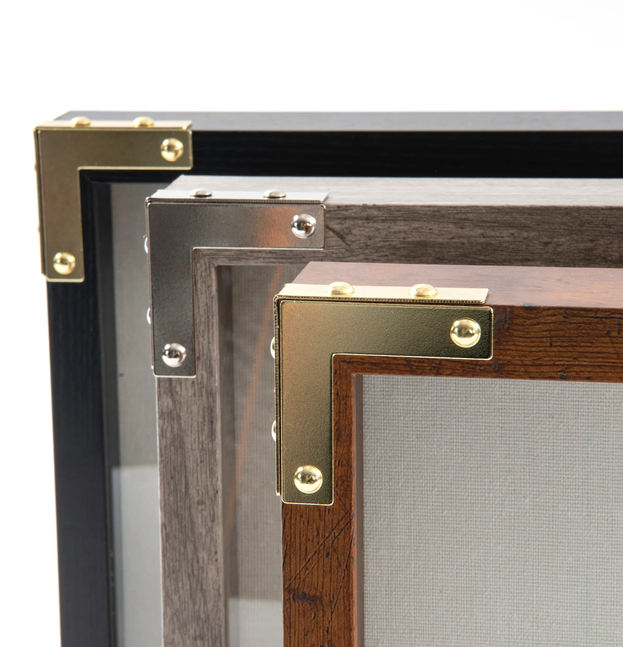 Home Smooth Campaign Hardware Corners, Small, 12 Sets, Nickel - Image 5