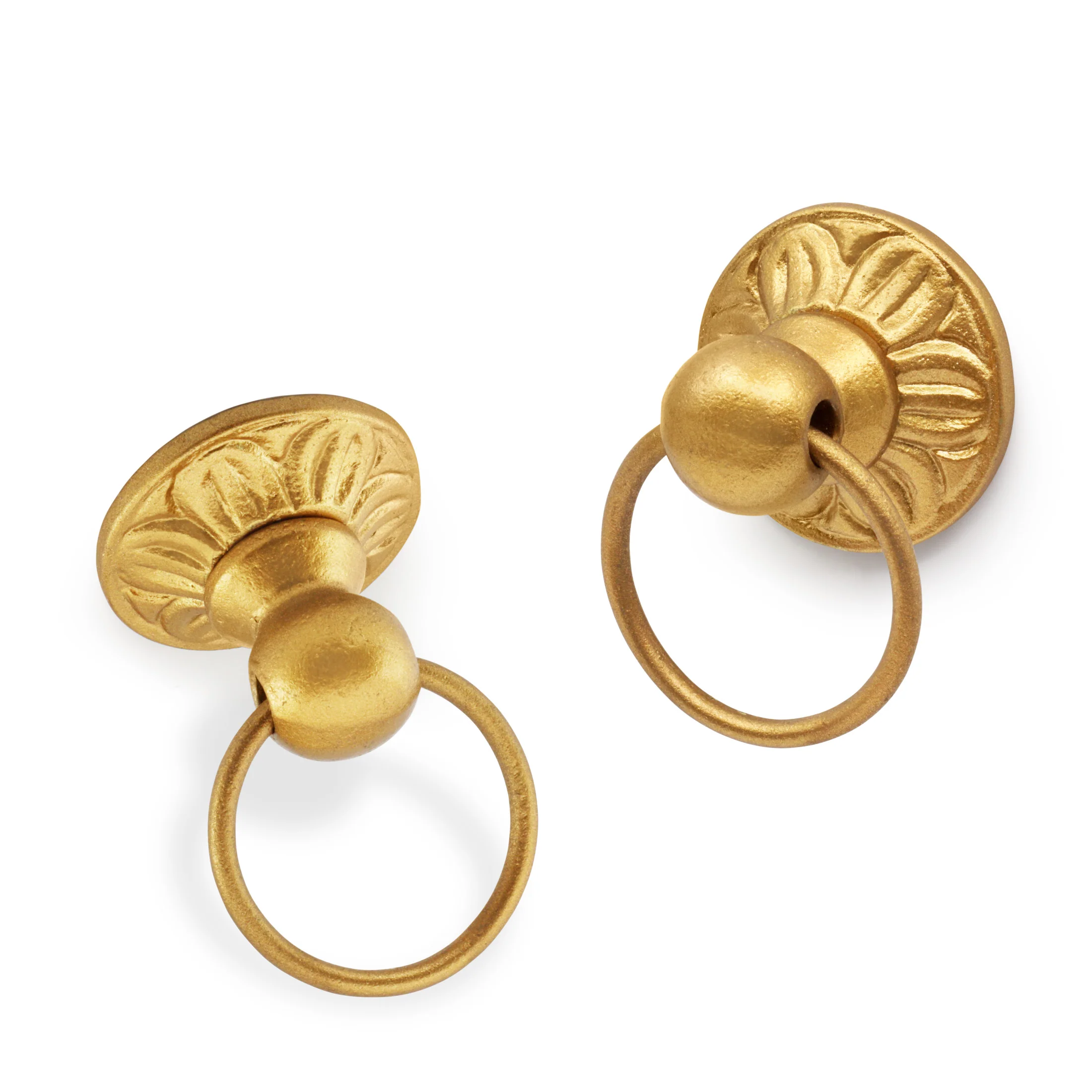 Cast Iron Ring Pull, Gilt - Image 4