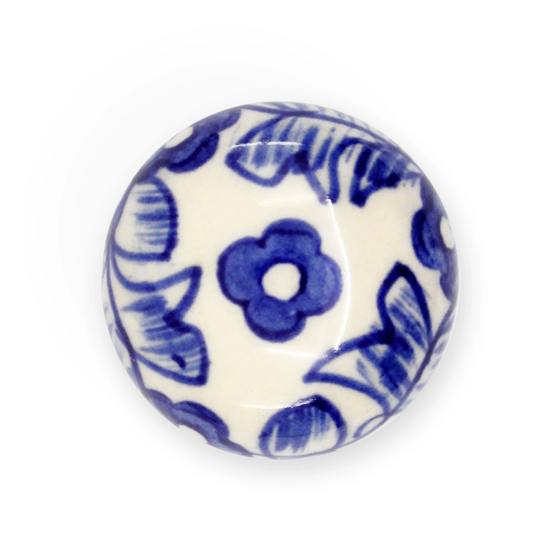 Ceramic Small Delft Ball Knob, Blue & White