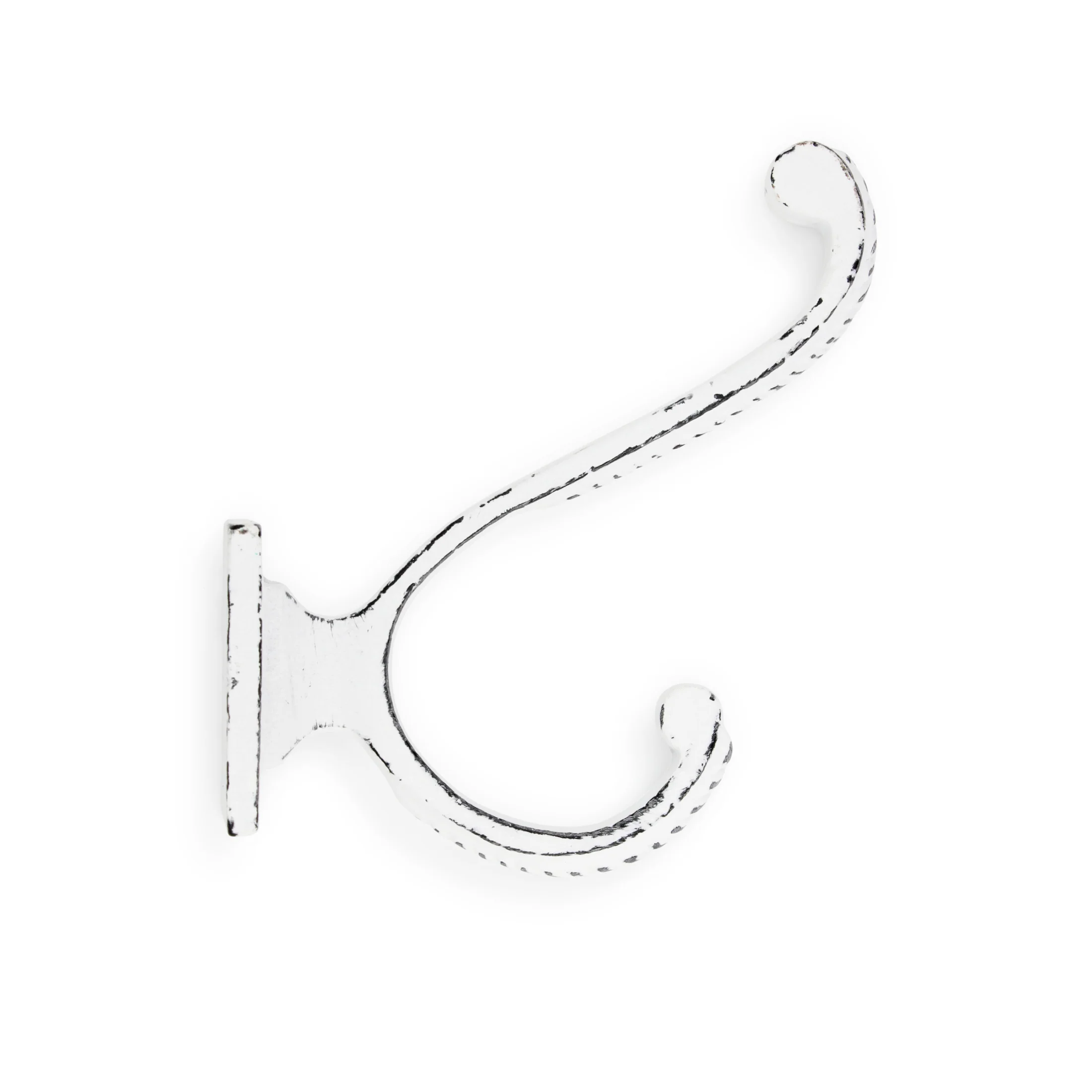 Metal Traditional Wall Hook, White - Image 3