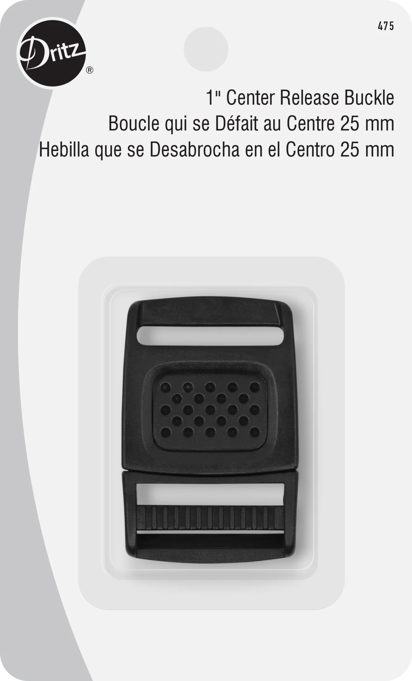 Center Release Buckle, Black