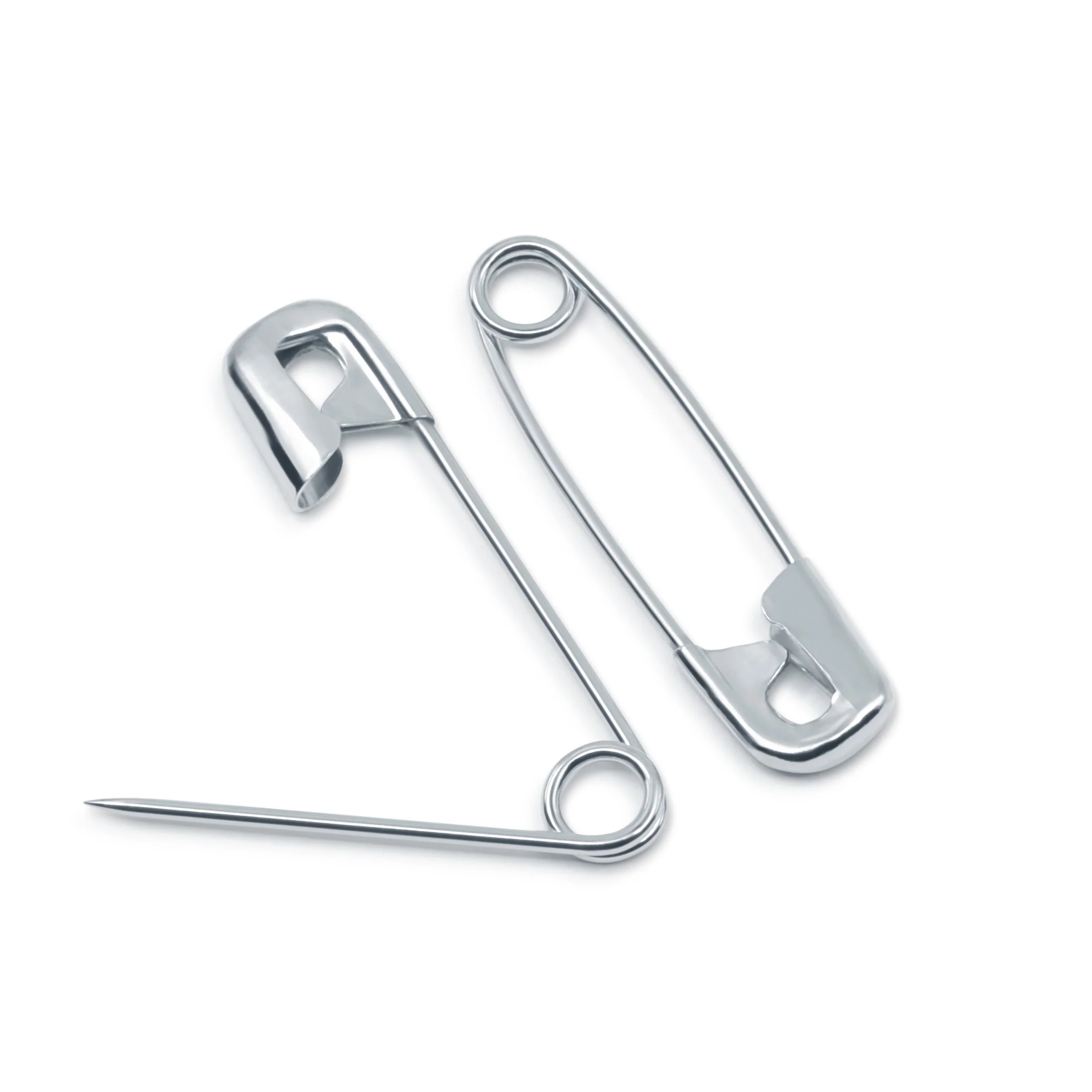 Safety Pins, Silver, Steel