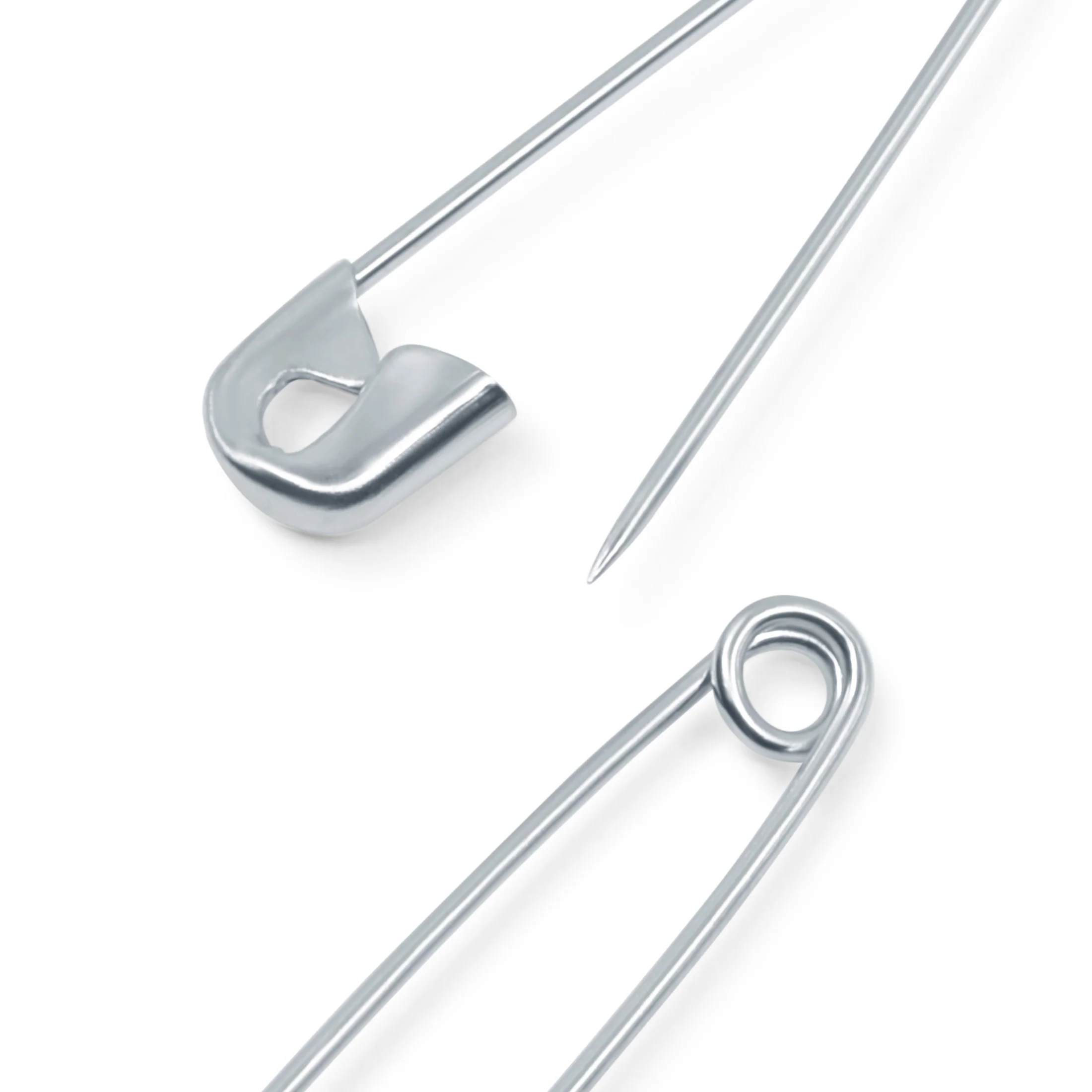 Safety Pins, Silver, Brass - Image 2